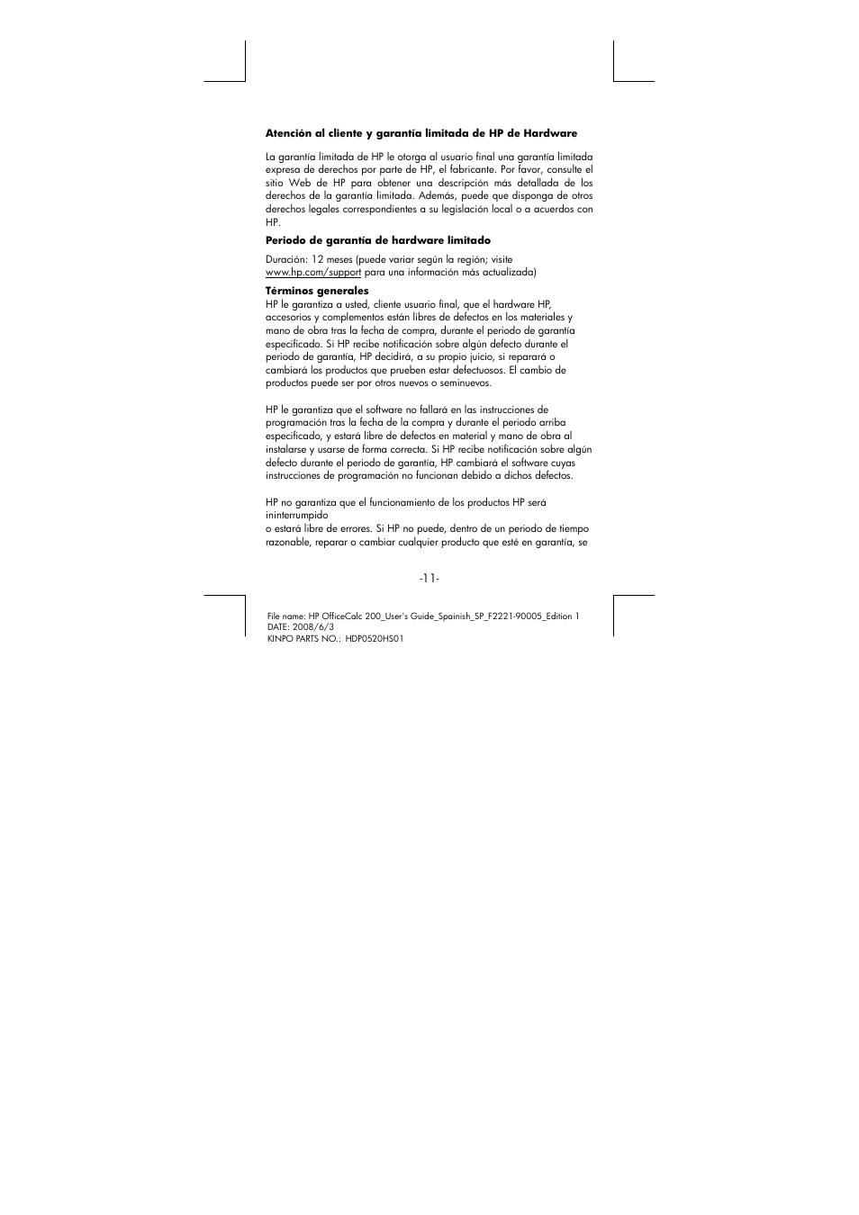 HP OfficeCalc 200 User Manual | Page 12 / 19