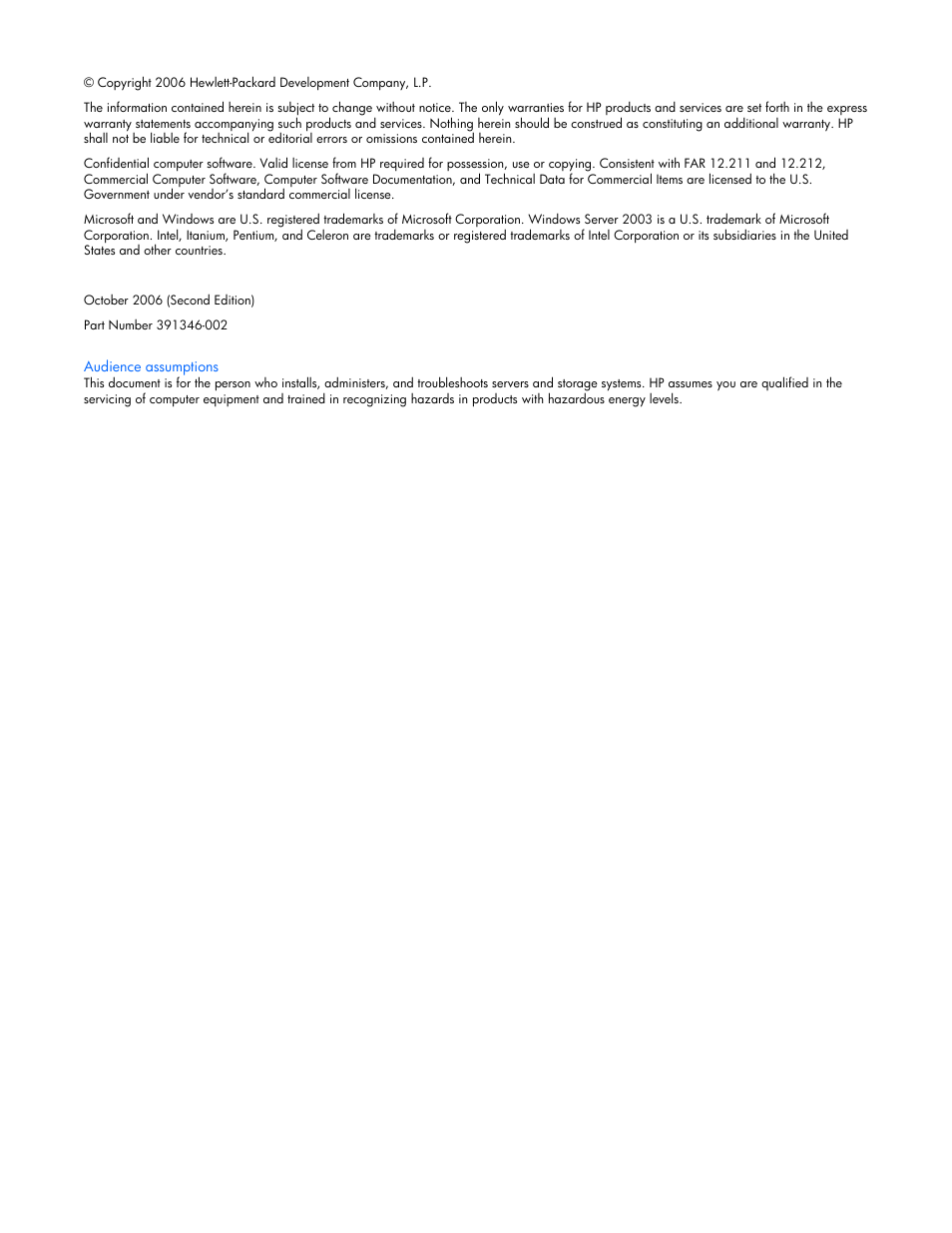 HP Integrity rx4640 Server User Manual | Page 2 / 77