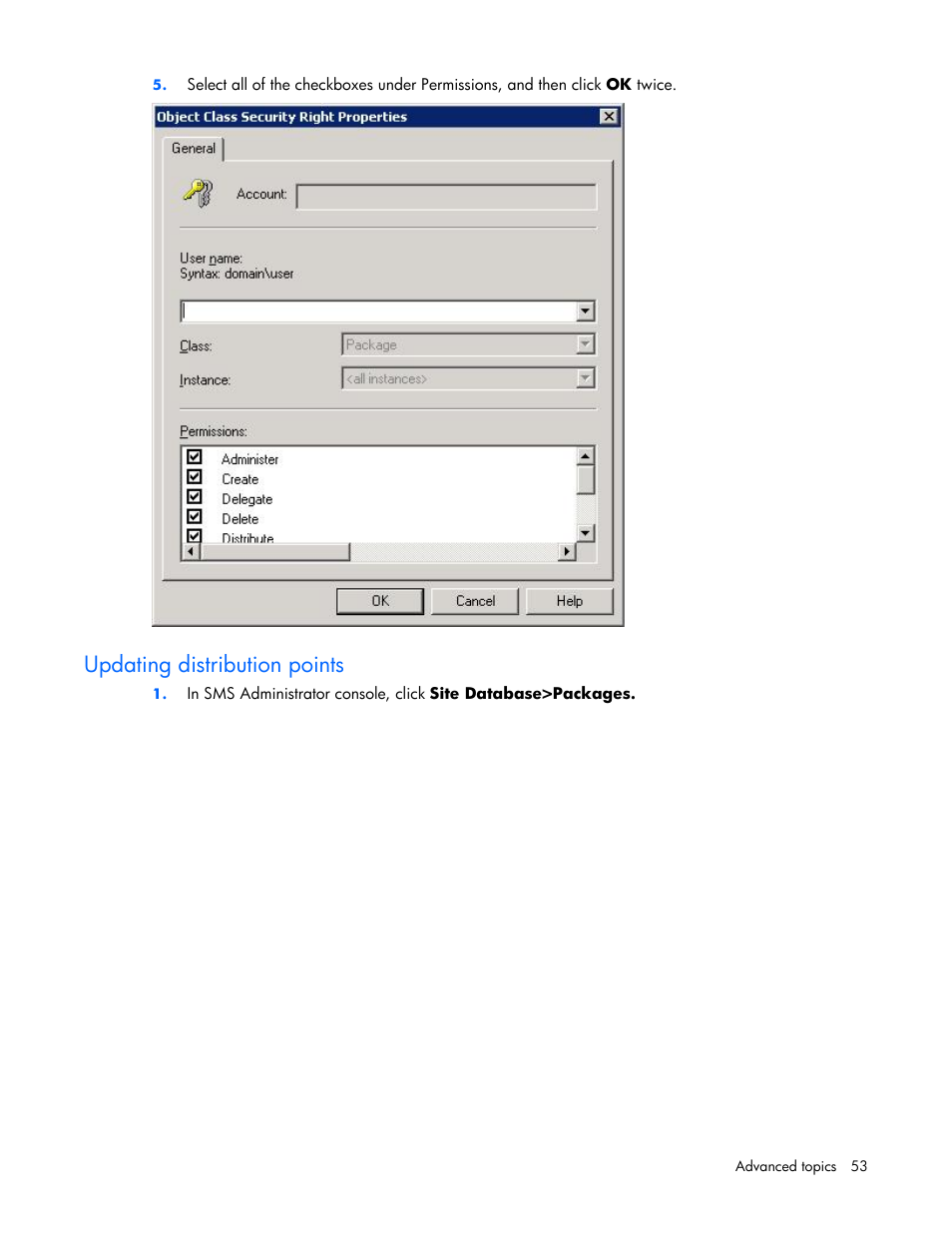 Updating distribution points | HP Integrity rx4640 Server User Manual | Page 53 / 77