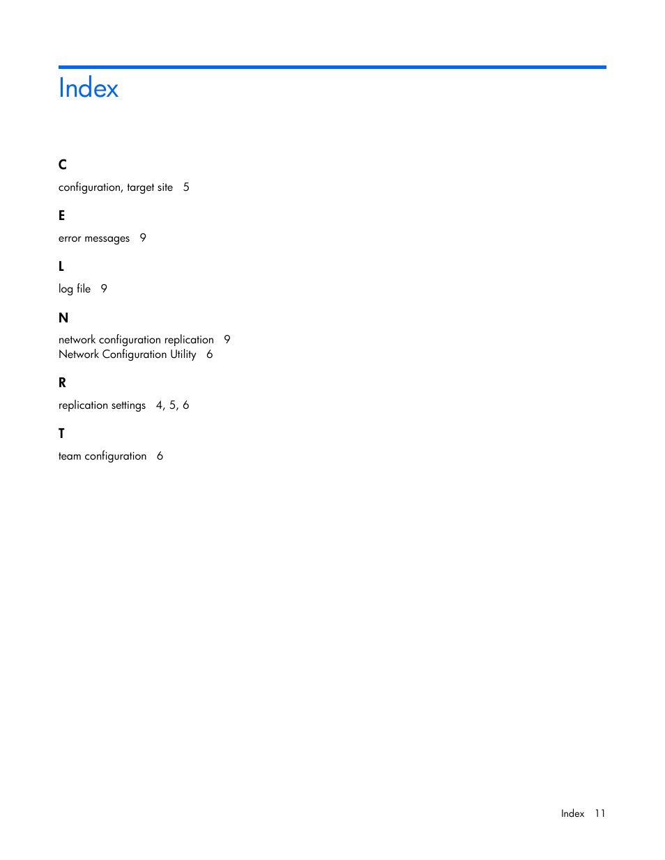 Index | HP NC3131 Fast Ethernet Server Adapter User Manual | Page 11 / 11
