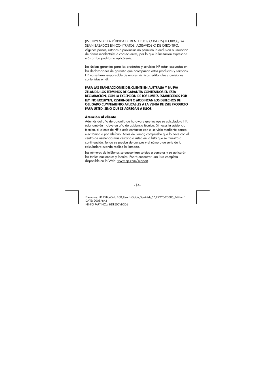 HP OfficeCalc 100 User Manual | Page 15 / 20