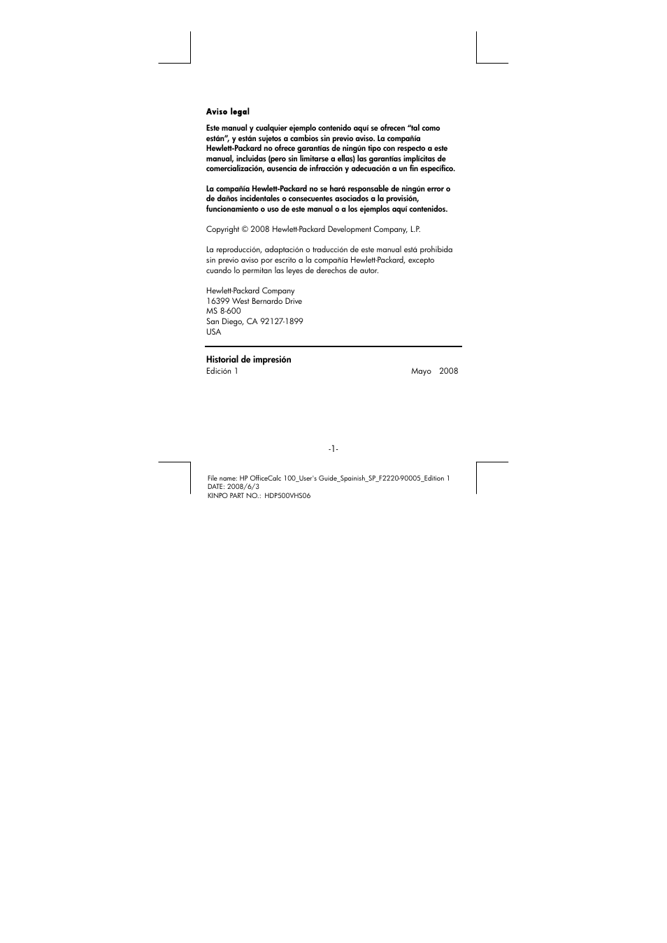 HP OfficeCalc 100 User Manual | Page 2 / 20