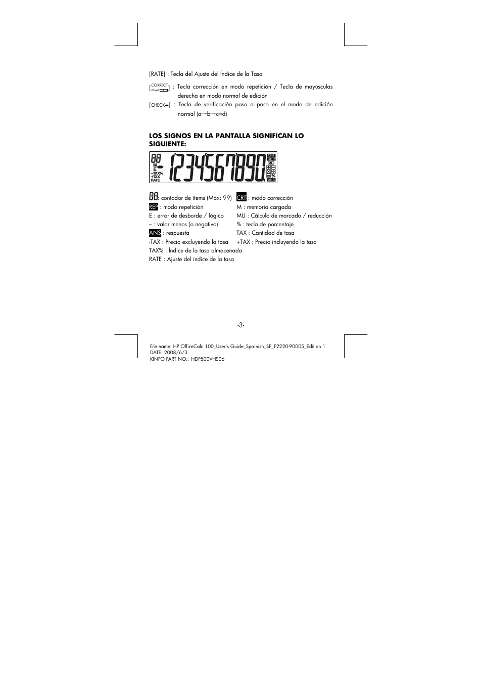 HP OfficeCalc 100 User Manual | Page 4 / 20