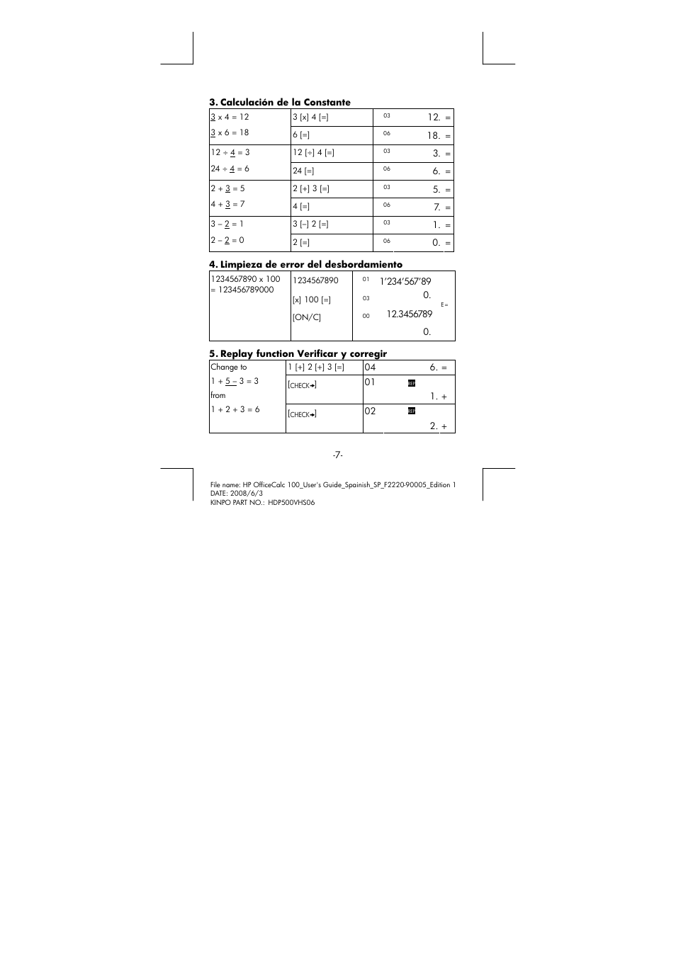 HP OfficeCalc 100 User Manual | Page 8 / 20