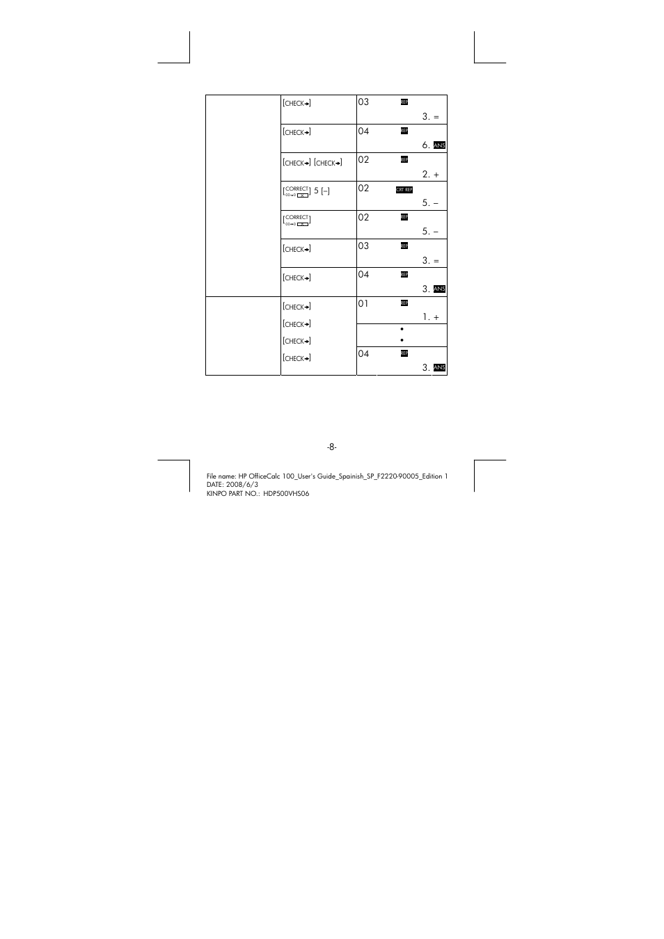 HP OfficeCalc 100 User Manual | Page 9 / 20