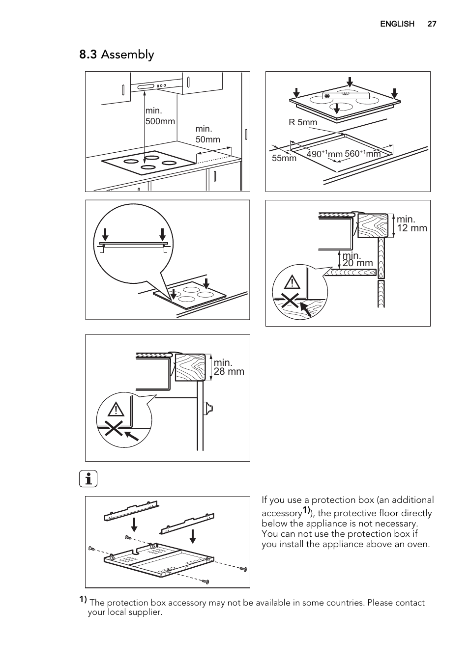 3 assembly | AEG HK634060XB User Manual | Page 27 / 72