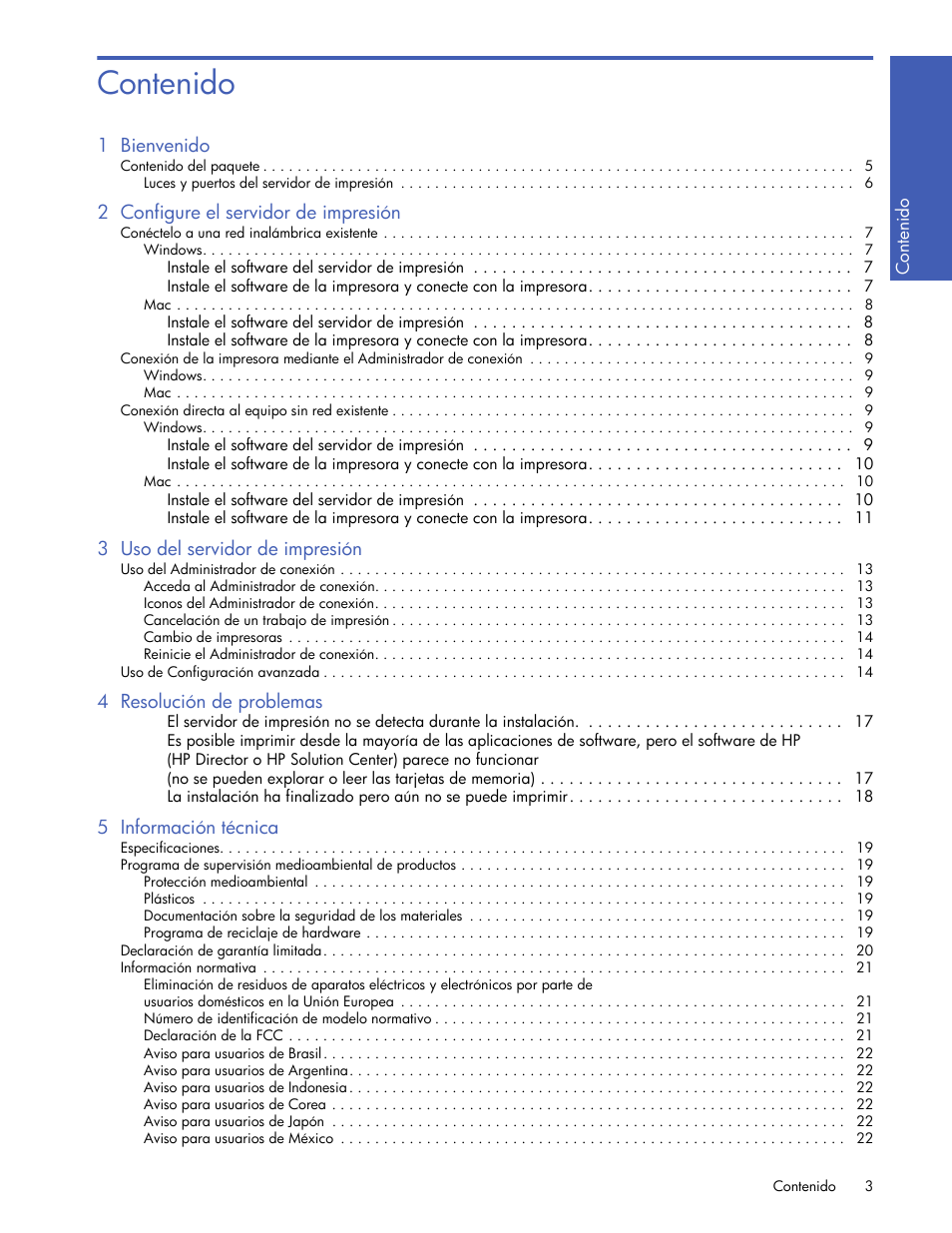 HP Servidor de impresión G inalámbrico HP 2101nw User Manual | Page 3 / 26