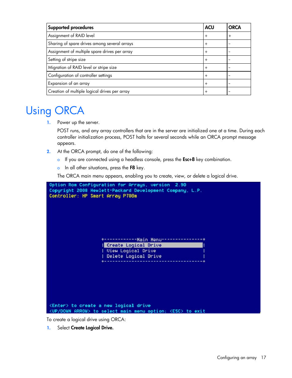 Using orca | HP Integrity rx4640 Server User Manual | Page 17 / 55