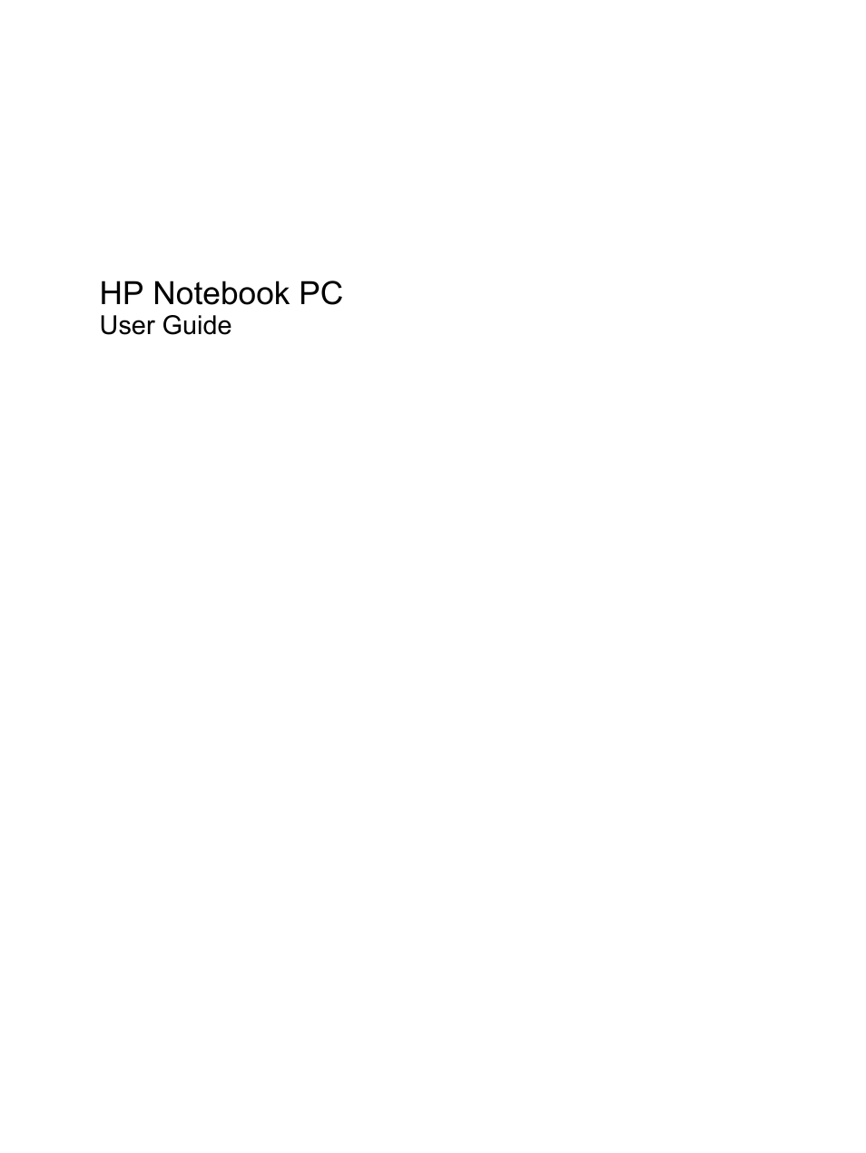 HP ProBook 5320m Notebook PC User Manual | 92 pages