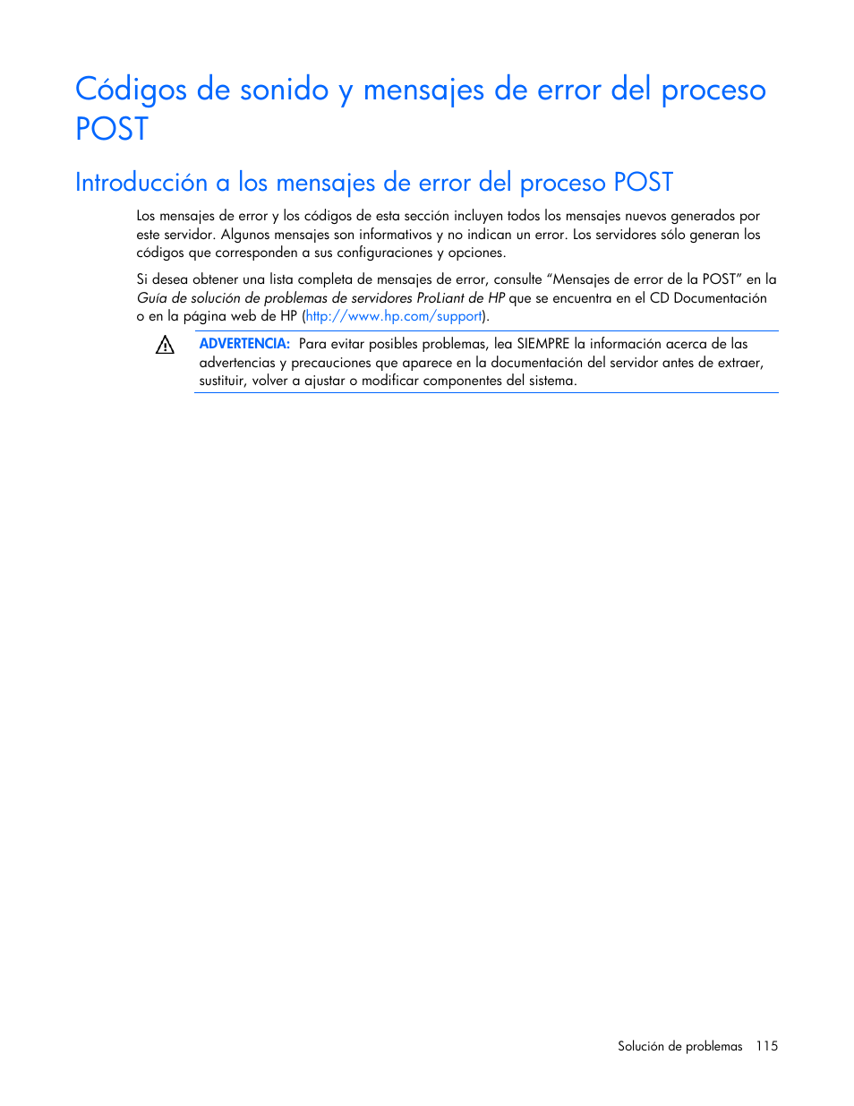 HP Servidor HP ProLiant DL980 G7 User Manual | Page 115 / 143