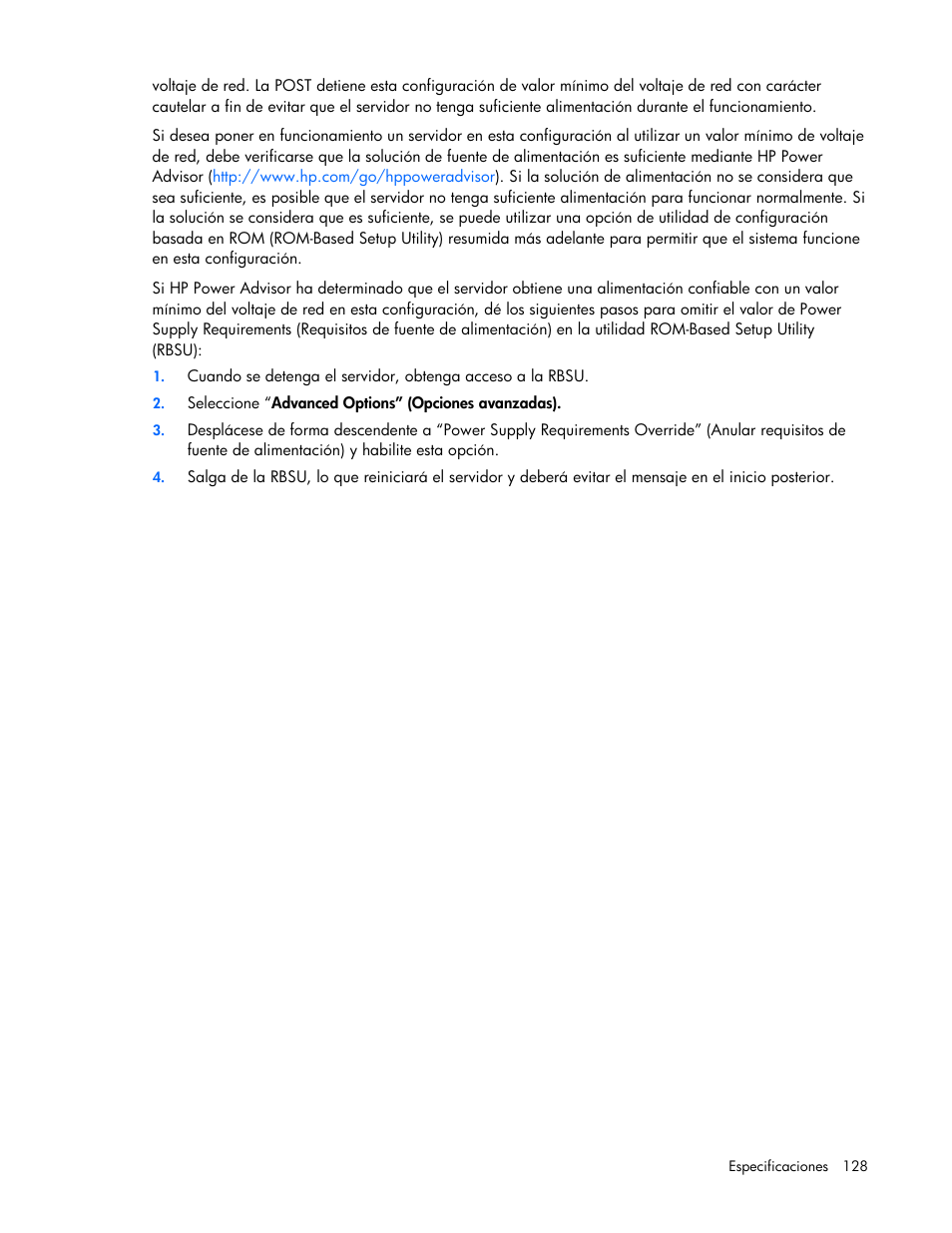 HP Servidor HP ProLiant DL980 G7 User Manual | Page 128 / 143