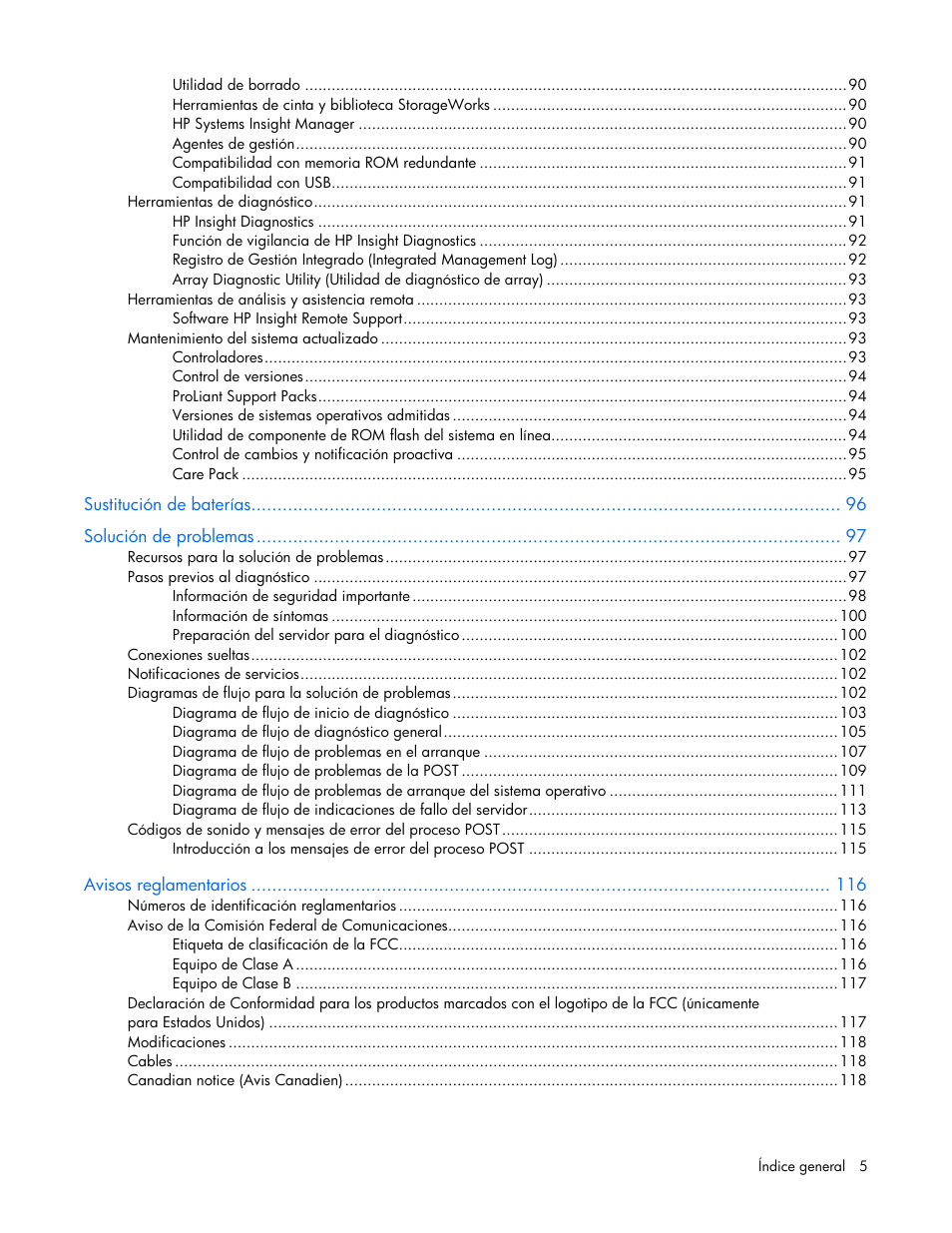 HP Servidor HP ProLiant DL980 G7 User Manual | Page 5 / 143