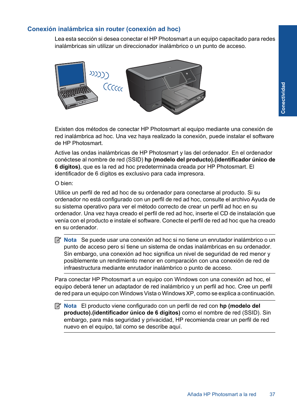 HP Impresora e-Todo-en-Uno HP Photosmart Plus - B210a User Manual | Page 39 / 70