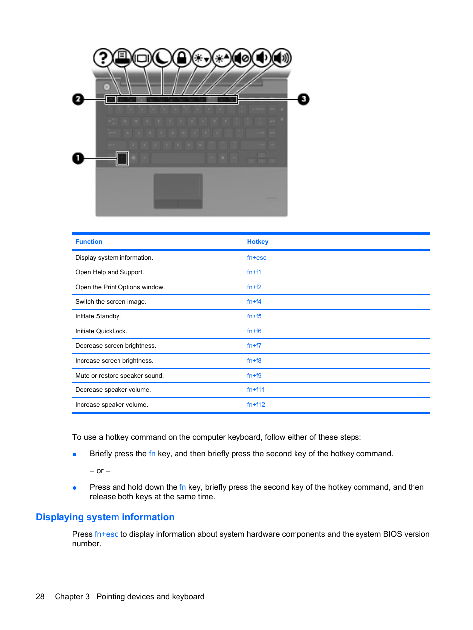 Displaying system information | HP ProBook 5320m Notebook PC User Manual | Page 38 / 140