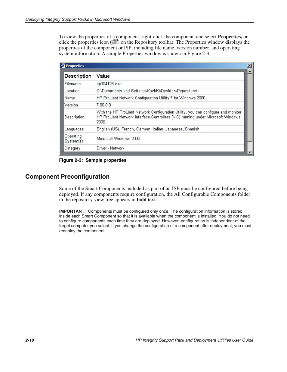 Component preconfiguration, Component preconfiguration -10 | HP Integrity rx4640 Server User Manual | Page 20 / 48