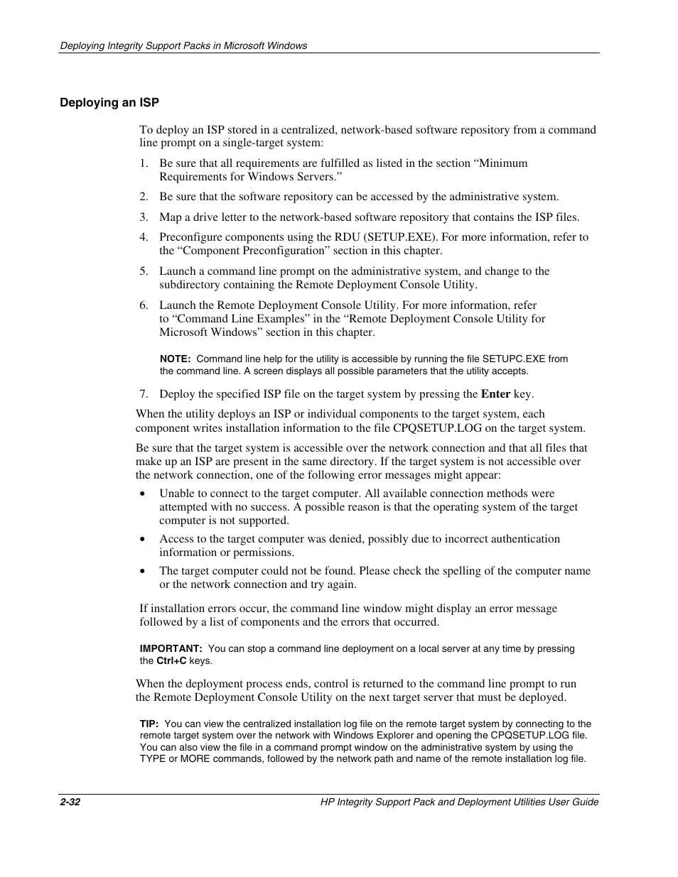 Deploying an isp | HP Integrity rx4640 Server User Manual | Page 42 / 48