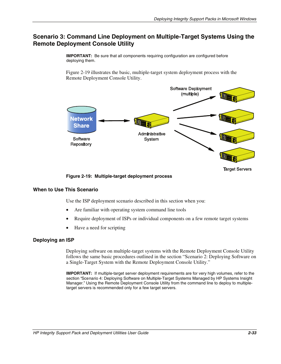 When to use this scenario, Deploying an isp | HP Integrity rx4640 Server User Manual | Page 43 / 48