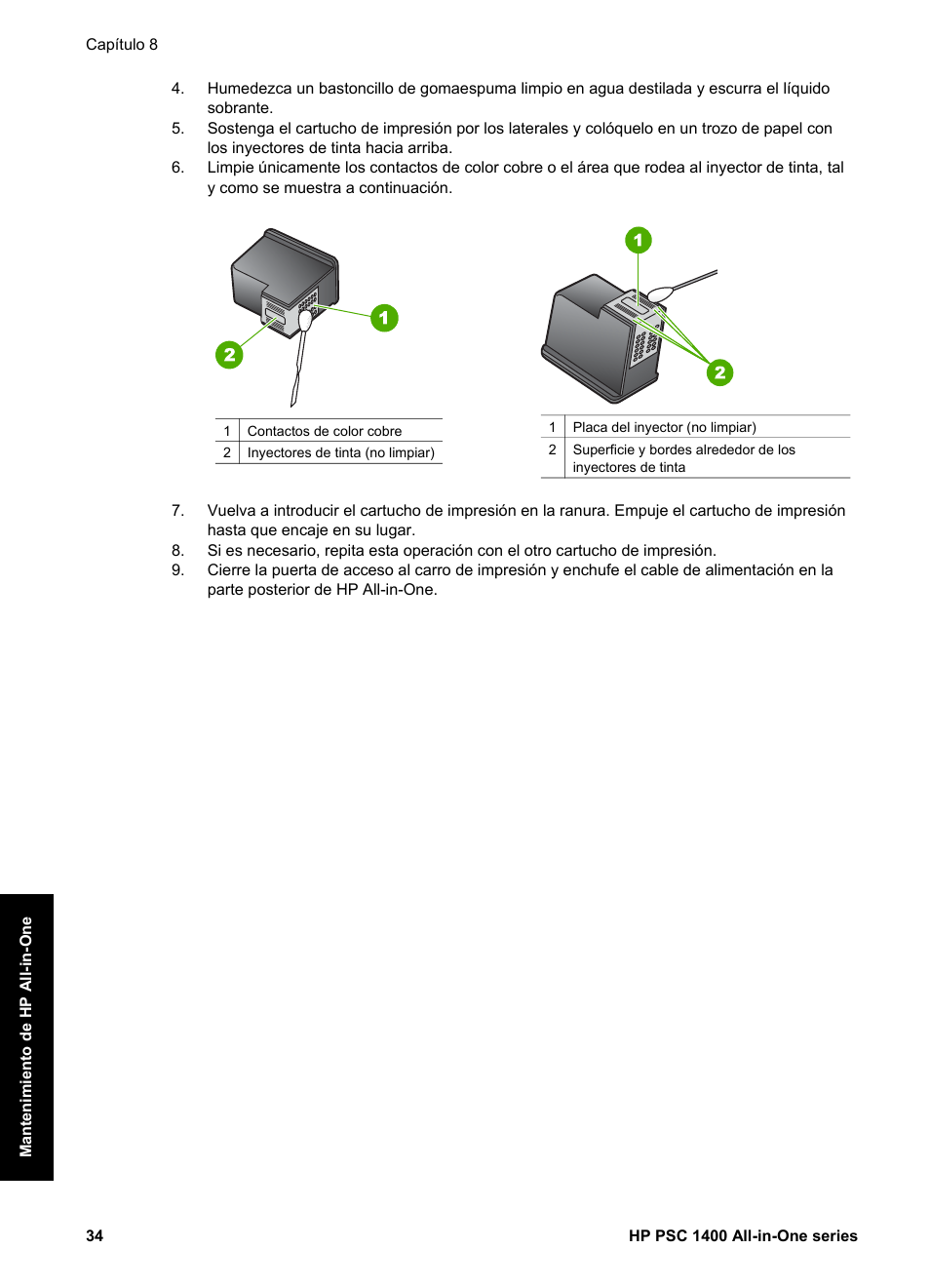 HP Equipo multifunción HP PSC 1417 Impresora Escáner Copiadora User Manual | Page 38 / 68