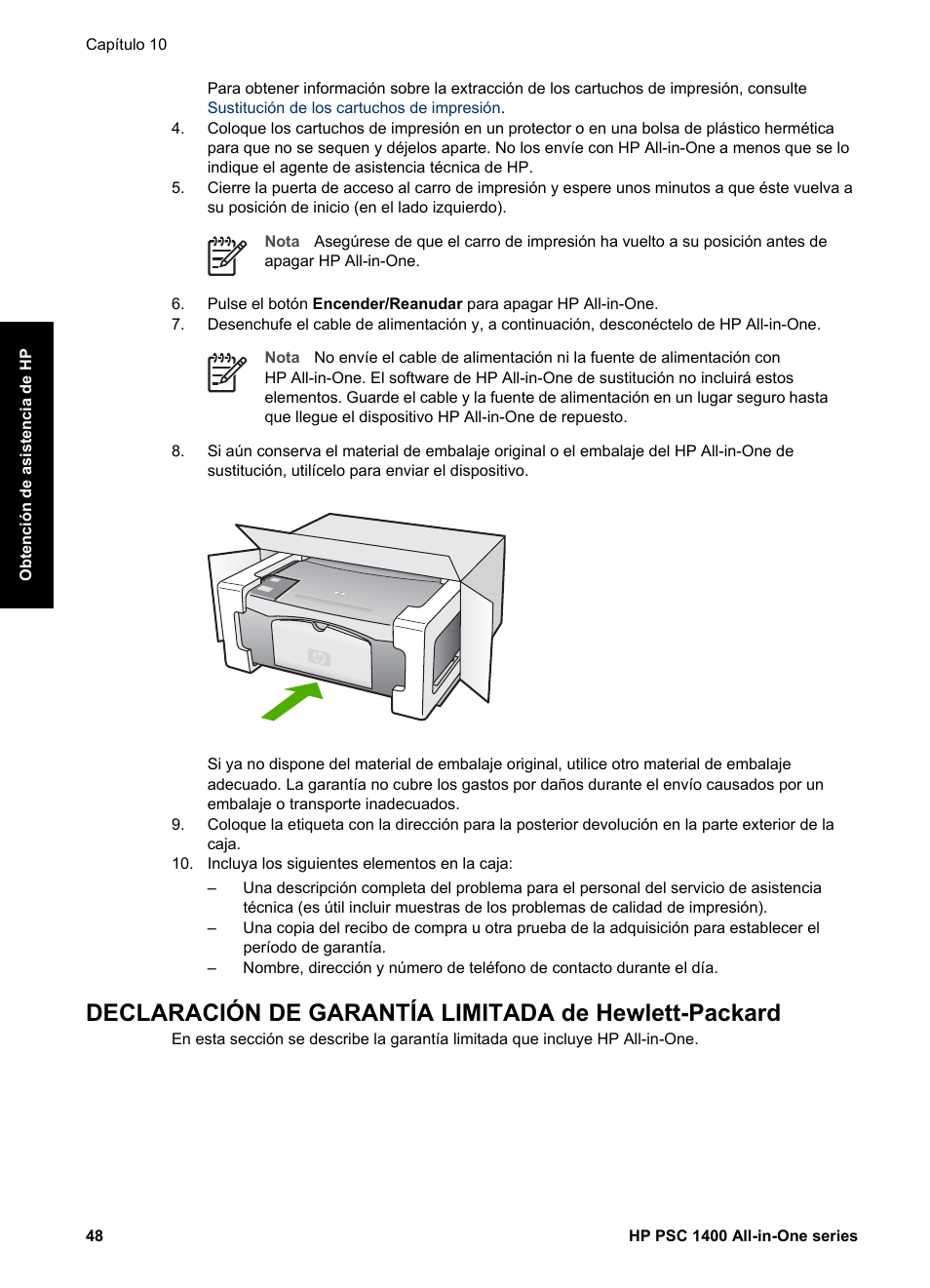 HP Equipo multifunción HP PSC 1417 Impresora Escáner Copiadora User Manual | Page 52 / 68