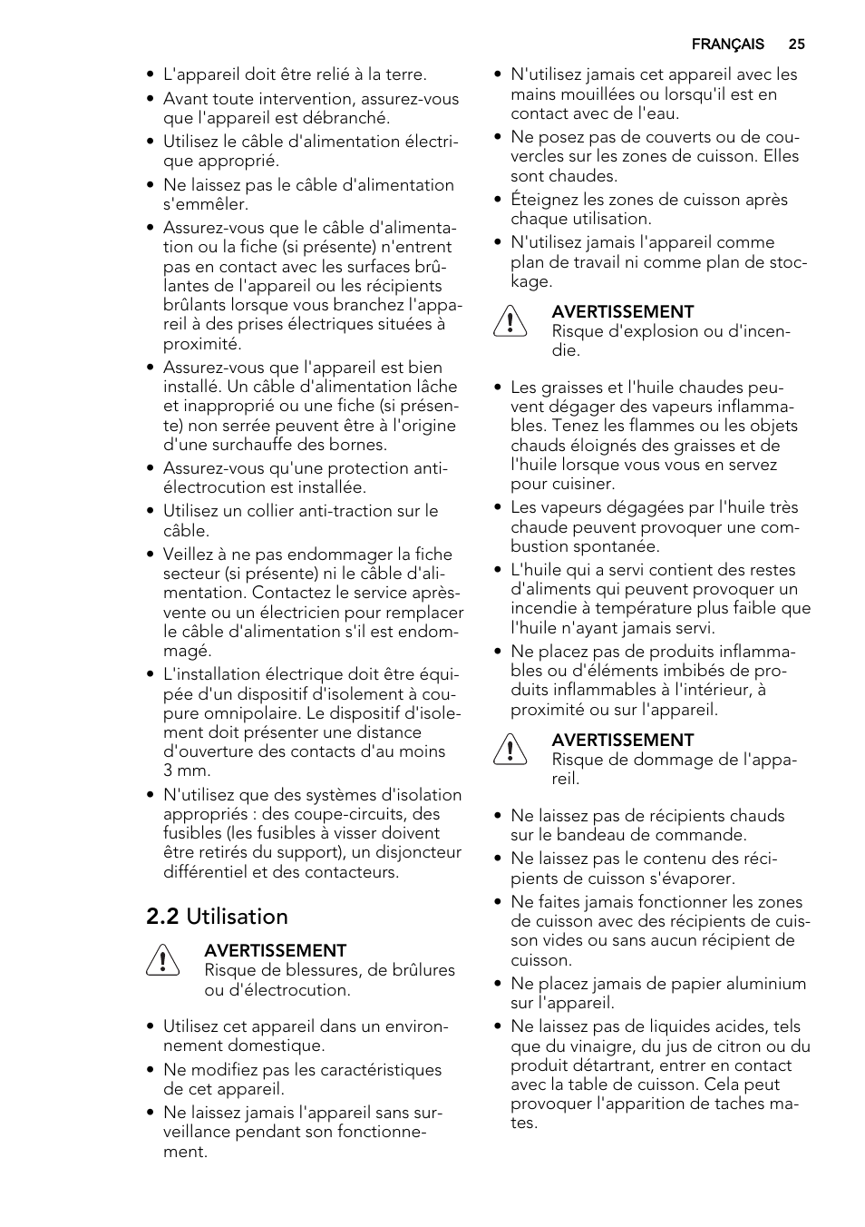 2 utilisation | AEG HK614000H User Manual | Page 25 / 44
