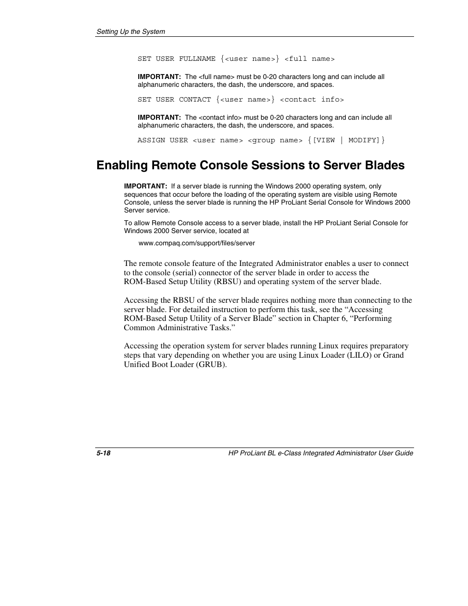 Enabling remote console sessions to server blades | HP ProLiant BL10e G2 Server Blade User Manual | Page 133 / 232