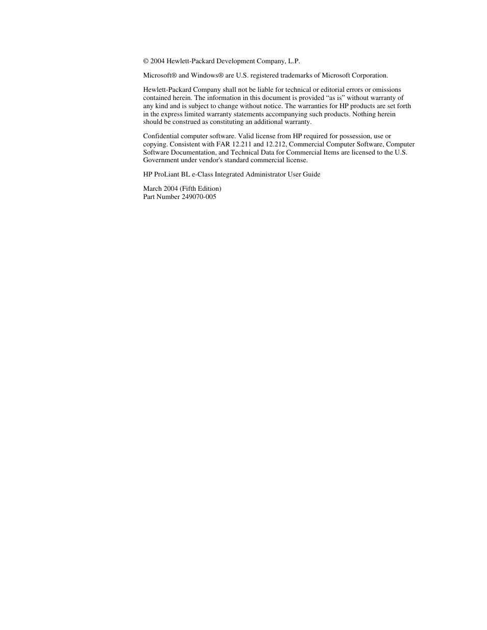 Notice | HP ProLiant BL10e G2 Server Blade User Manual | Page 2 / 232