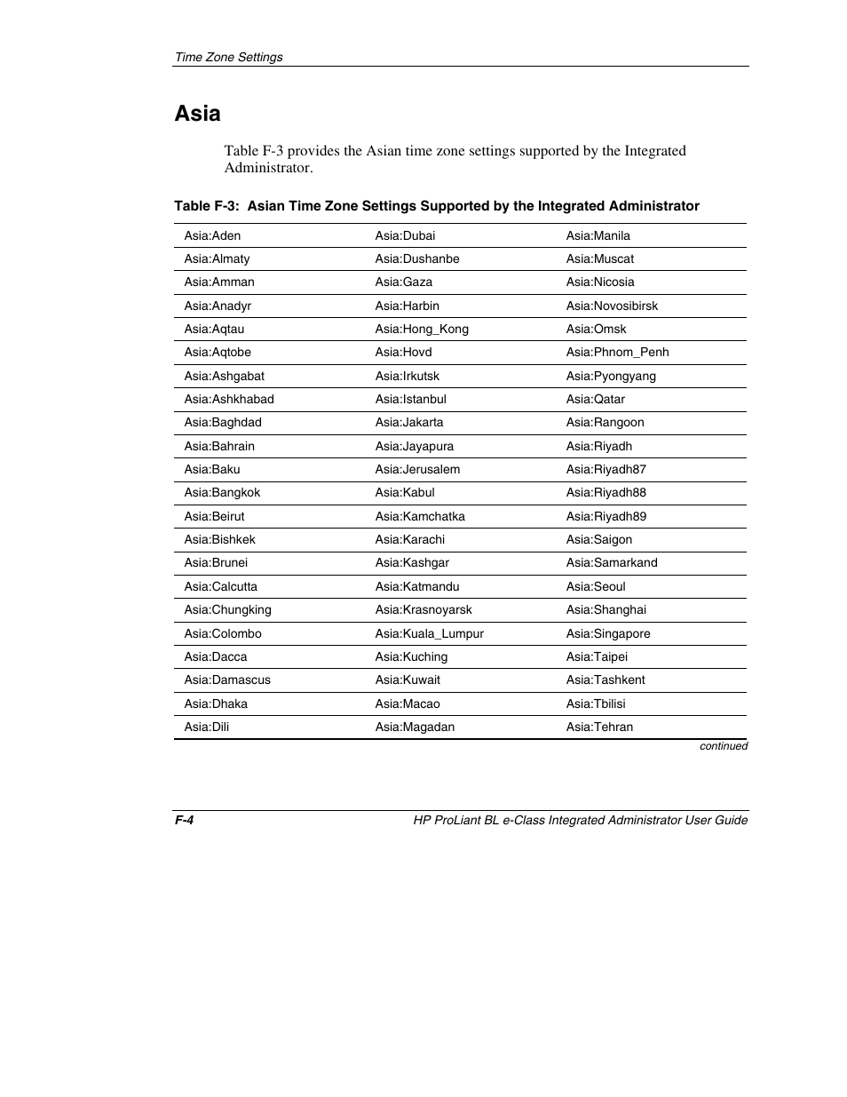 Asia | HP ProLiant BL10e G2 Server Blade User Manual | Page 211 / 232