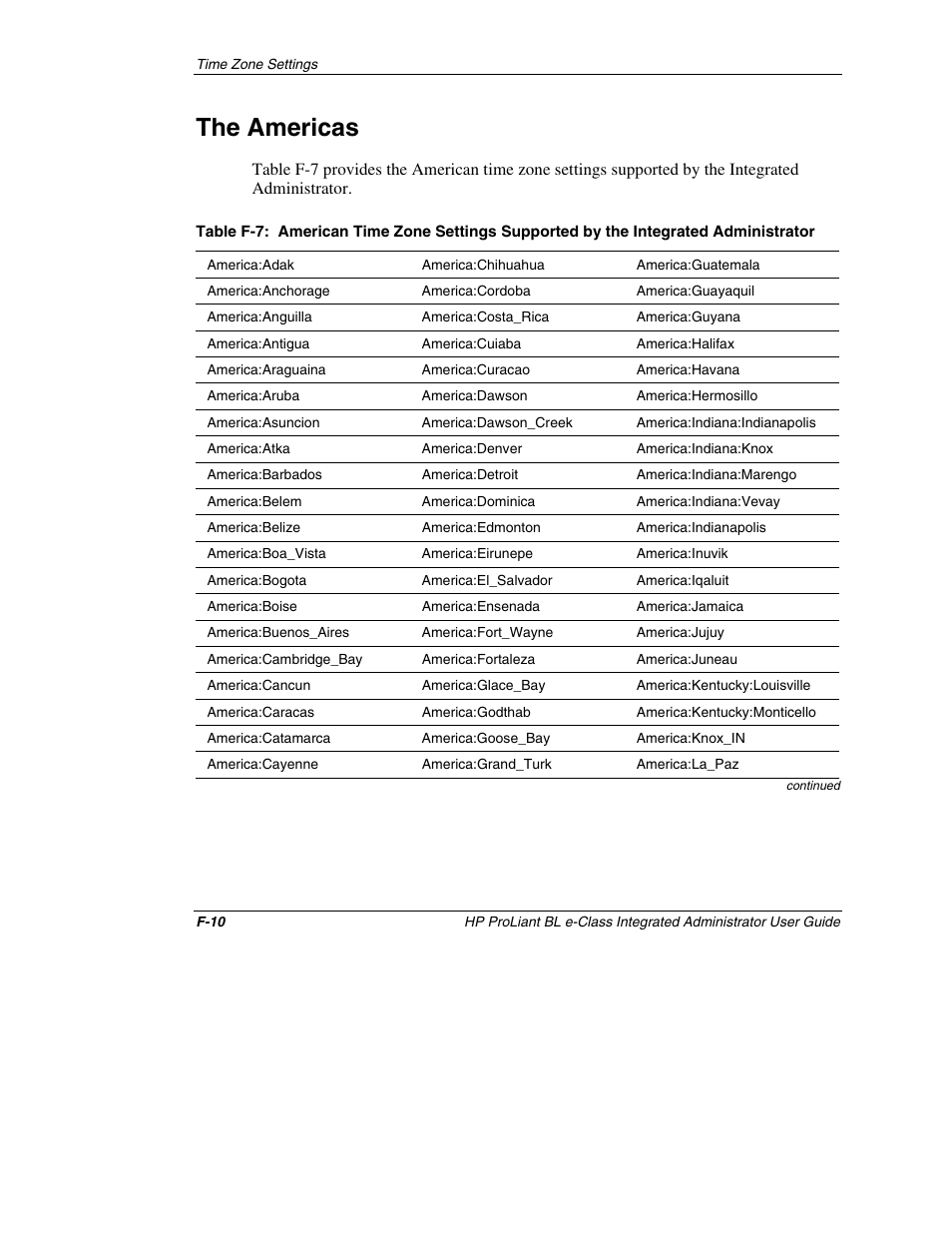 The americas | HP ProLiant BL10e G2 Server Blade User Manual | Page 217 / 232