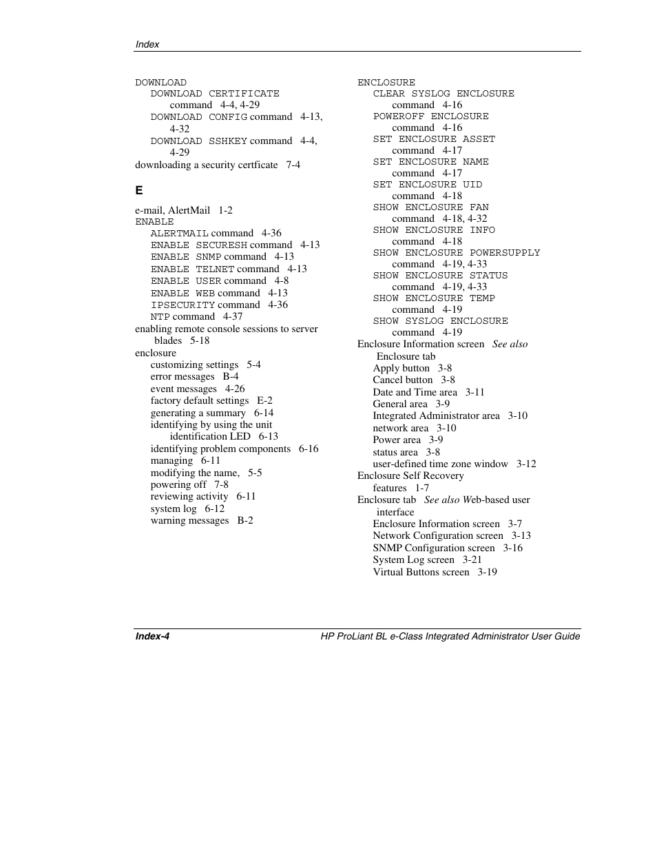 HP ProLiant BL10e G2 Server Blade User Manual | Page 224 / 232