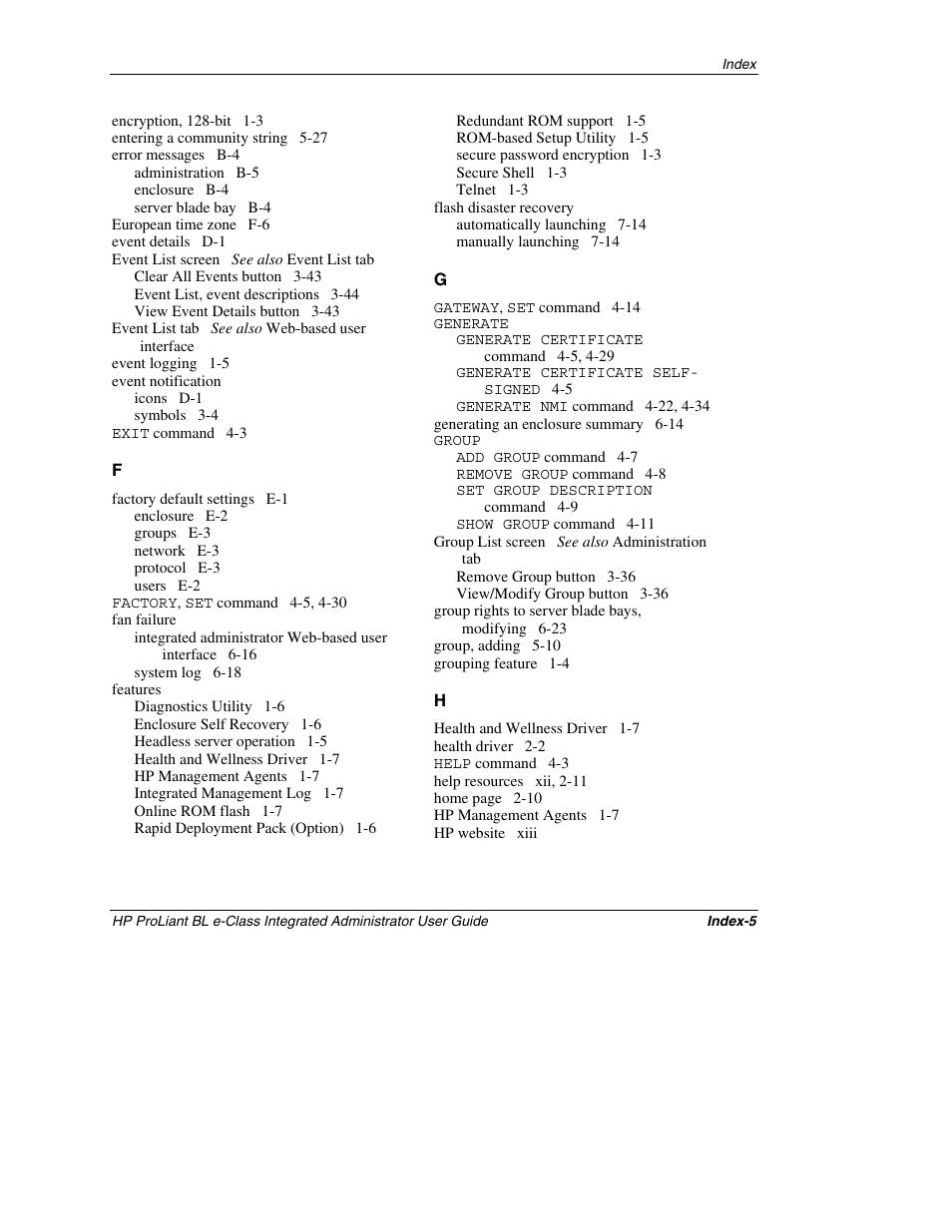HP ProLiant BL10e G2 Server Blade User Manual | Page 225 / 232