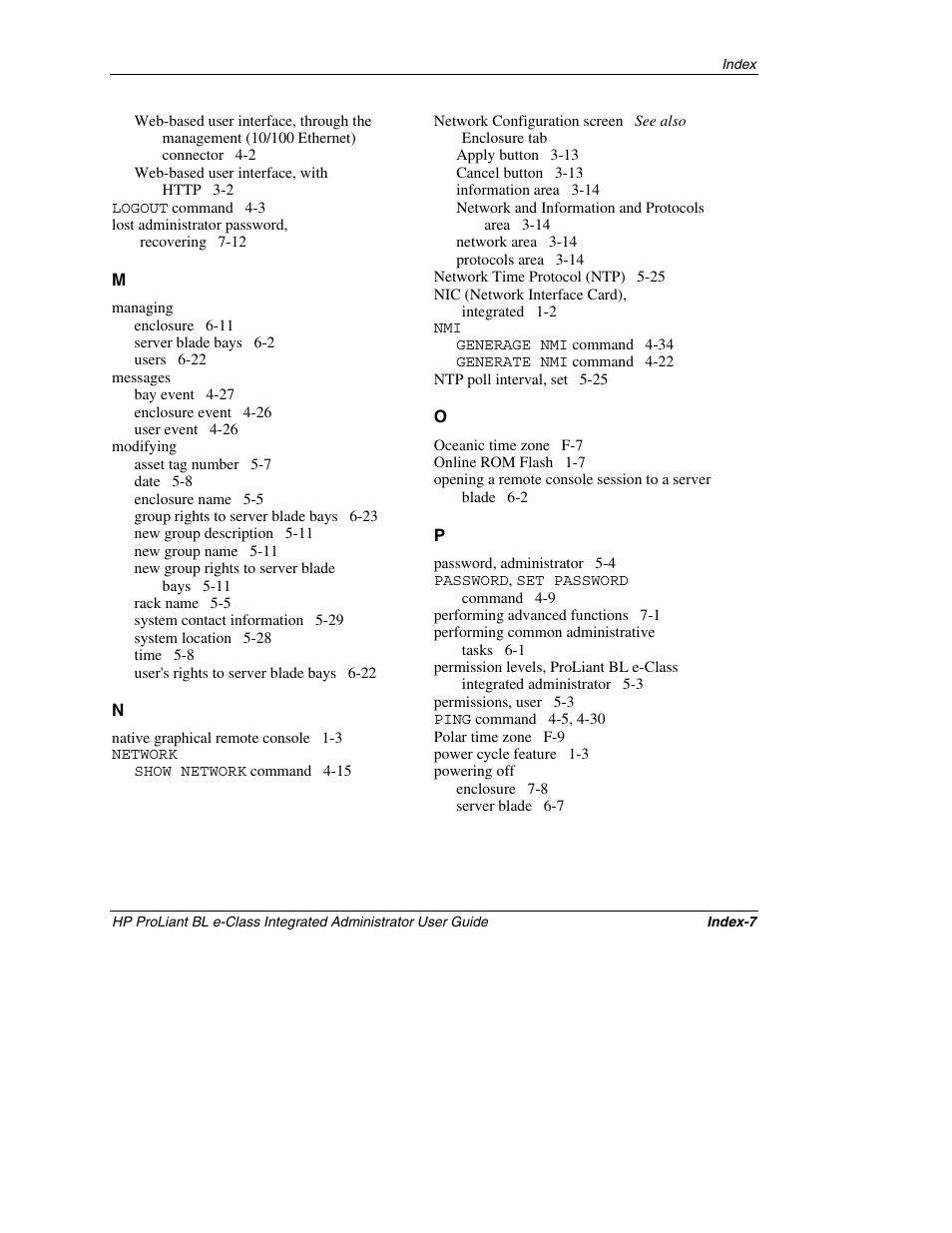 HP ProLiant BL10e G2 Server Blade User Manual | Page 227 / 232