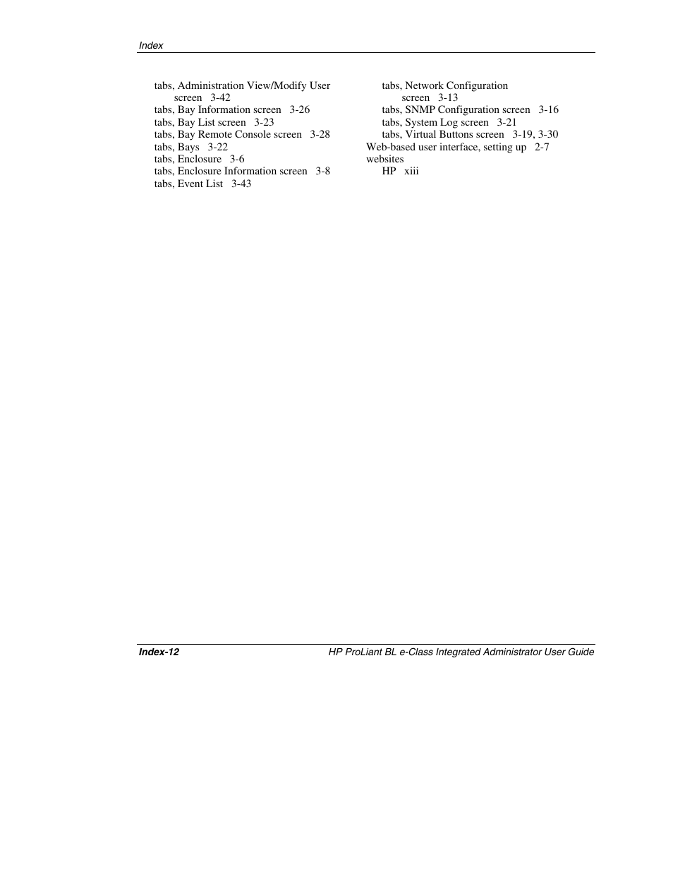 HP ProLiant BL10e G2 Server Blade User Manual | Page 232 / 232