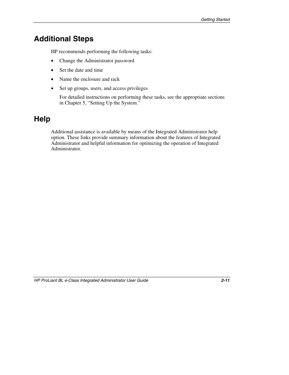 Additional steps, Help, Additional steps -11 | Help -11 | HP ProLiant BL10e G2 Server Blade User Manual | Page 32 / 232