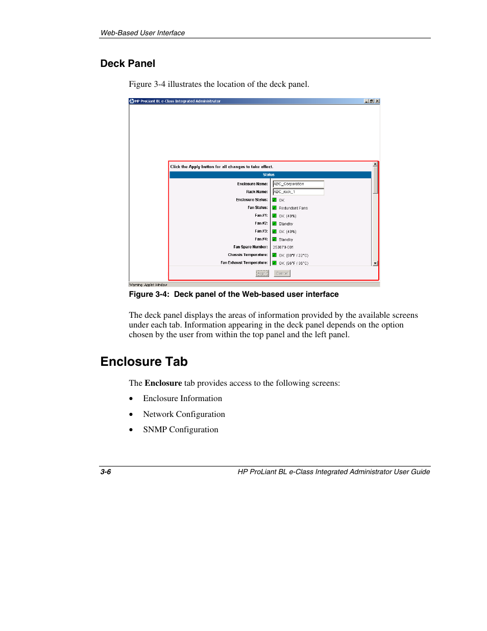 Deck panel, Enclosure tab, Deck panel -6 | Enclosure tab -6 | HP ProLiant BL10e G2 Server Blade User Manual | Page 38 / 232