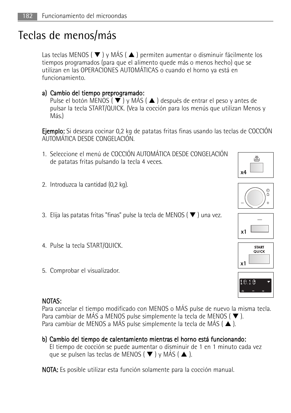 Teclas de menos/más | AEG MCC4061E-M User Manual | Page 182 / 252