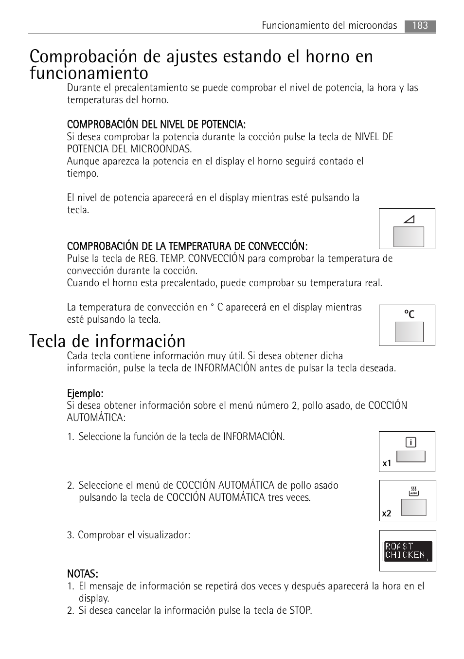 Tecla de información | AEG MCC4061E-M User Manual | Page 183 / 252
