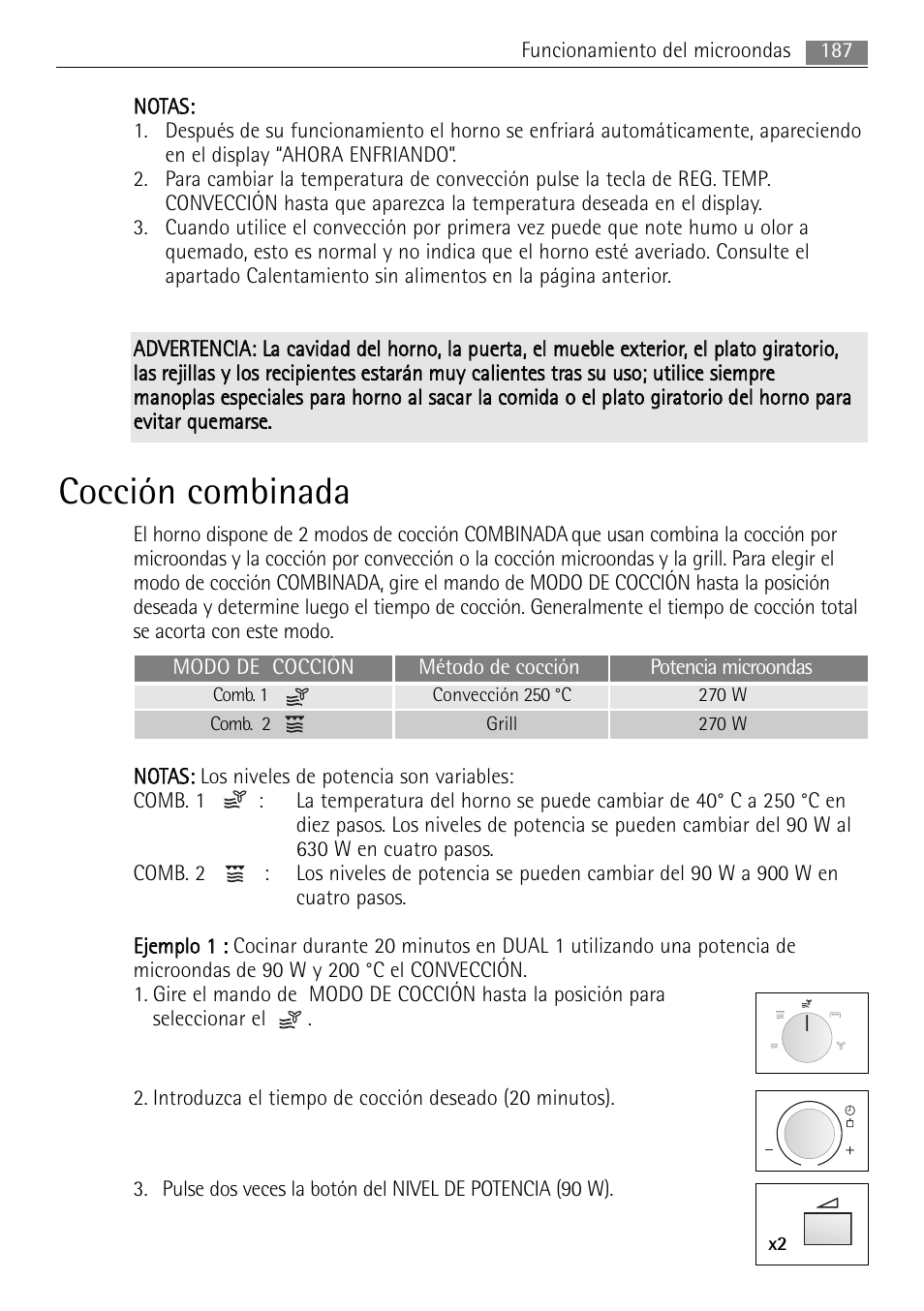 Cocción combinada | AEG MCC4061E-M User Manual | Page 187 / 252