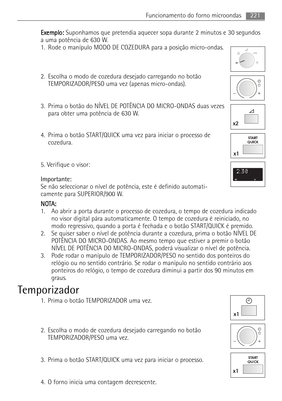 Temporizador | AEG MCC4061E-M User Manual | Page 221 / 252