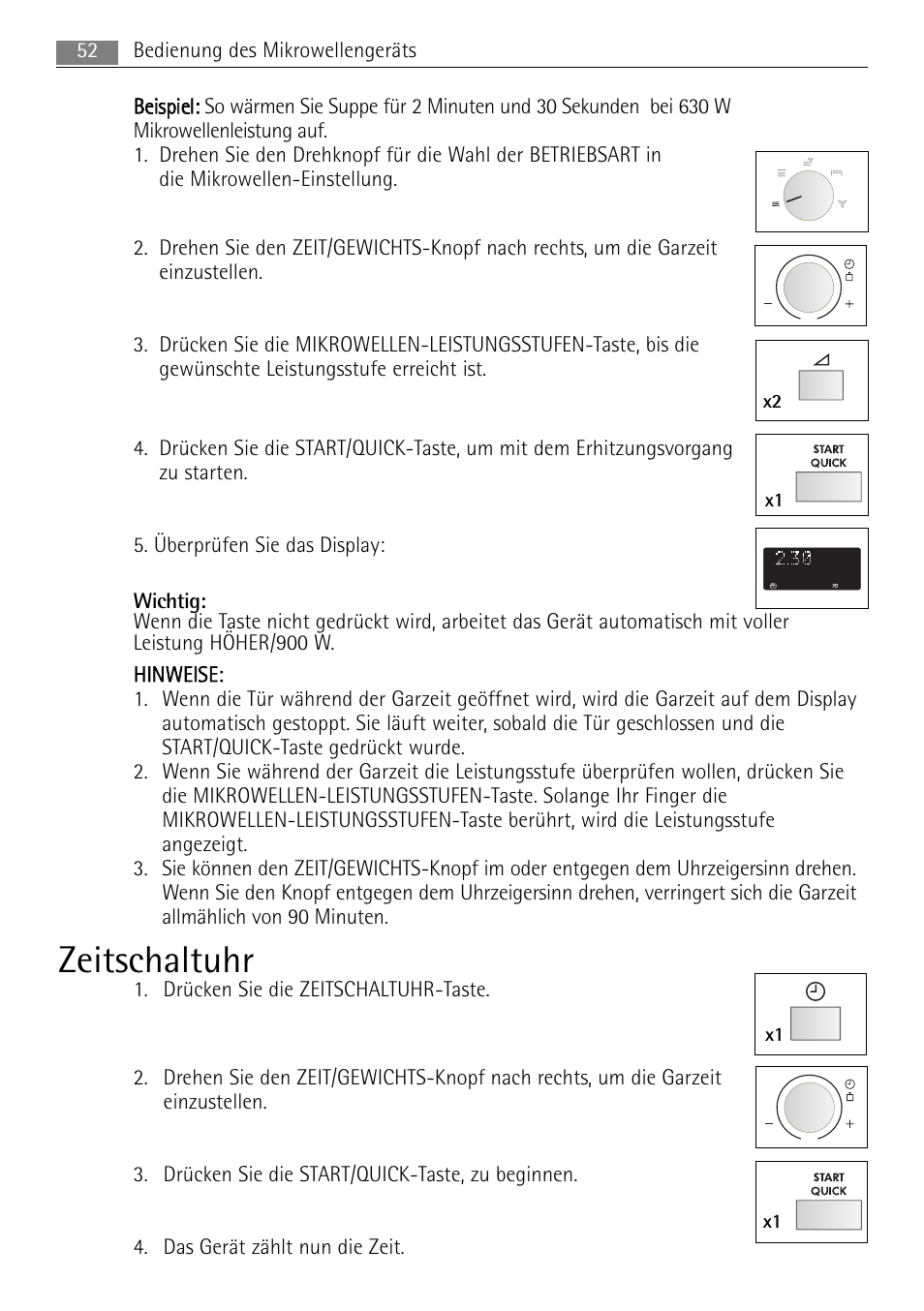 Zeitschaltuhr | AEG MCC4061E-M User Manual | Page 52 / 252