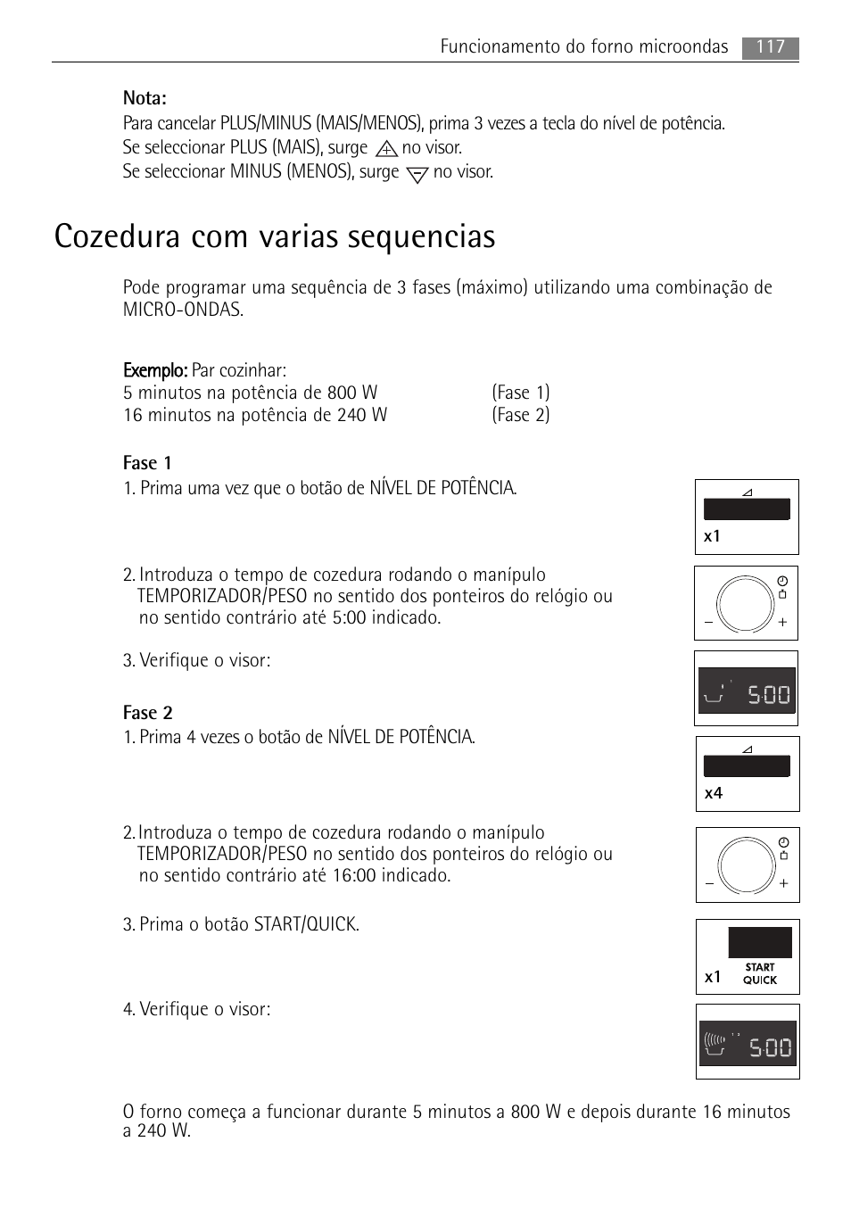Cozedura com varias sequencias, X1 x4 x1 | AEG MC1763E-M User Manual | Page 117 / 168