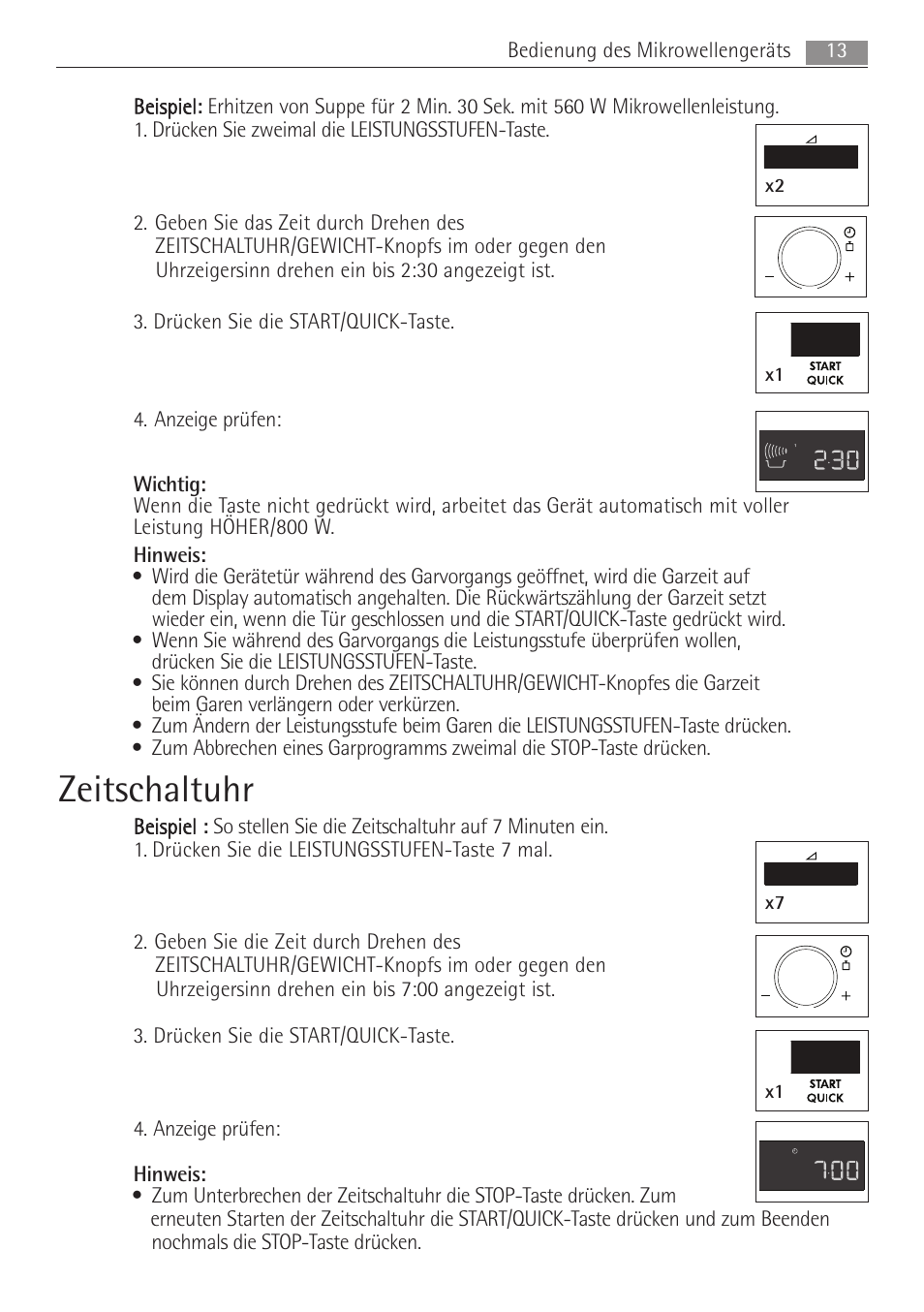 Zeitschaltuhr, X2 x7 x1 | AEG MC1763E-M User Manual | Page 13 / 168