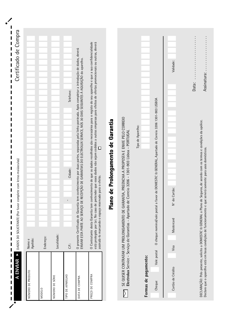 Ce rt if ic ad o de c om pr a, Aen vi ar | AEG MC1763E-M User Manual | Page 133 / 168