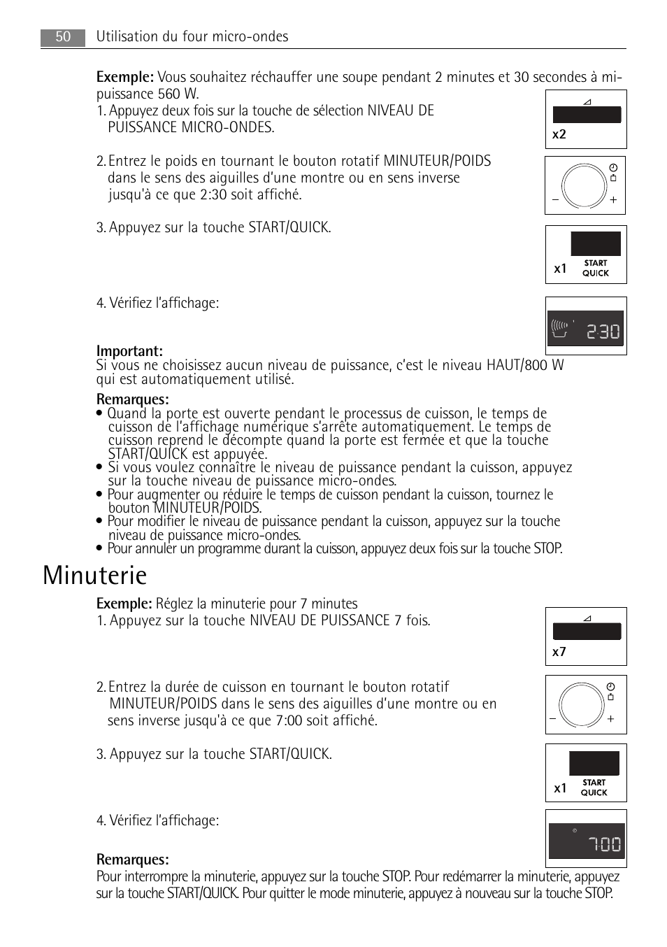 Minuterie, X2 x7 x1 | AEG MC1763E-M User Manual | Page 50 / 168