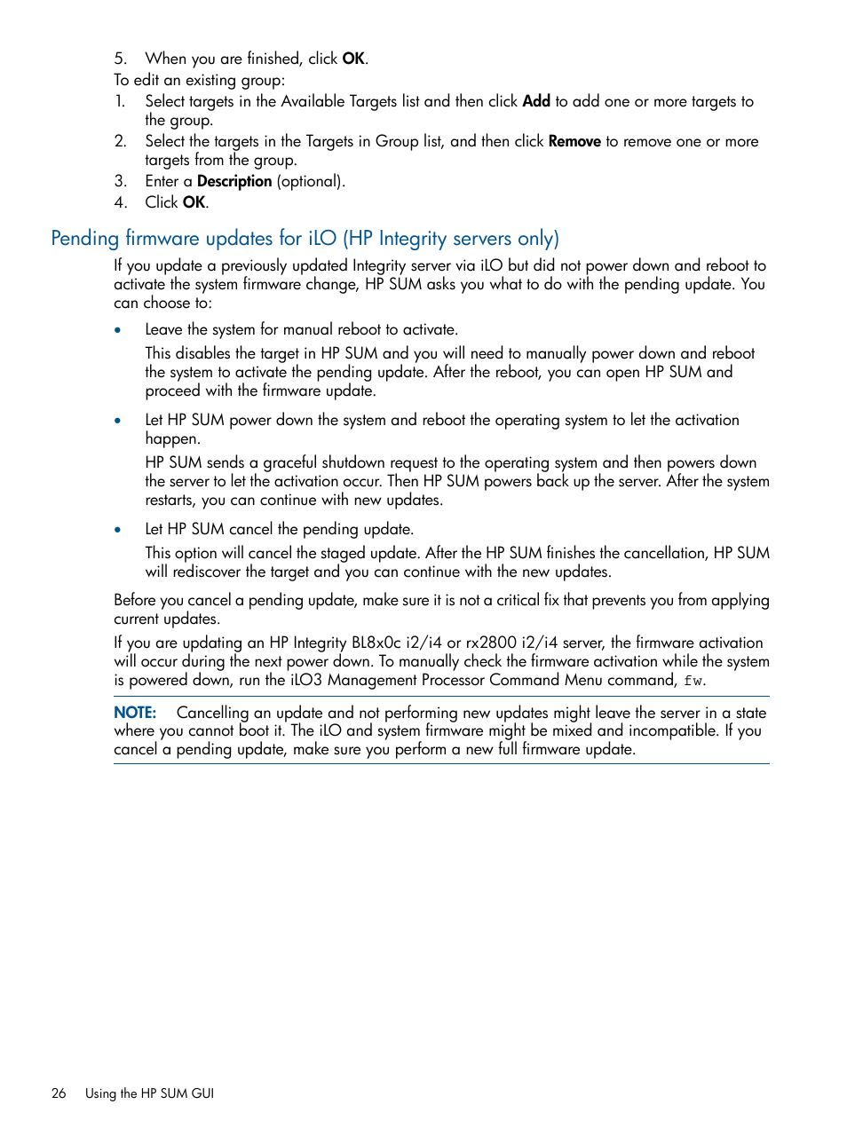 HP Smart Update Manager (User Guide) User Manual | Page 26 / 85