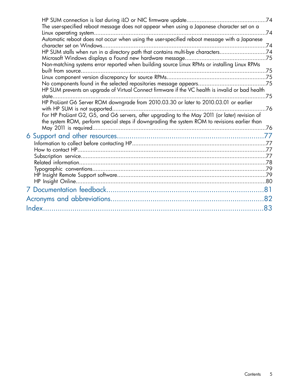 6 support and other resources | HP Smart Update Manager (User Guide) User Manual | Page 5 / 85