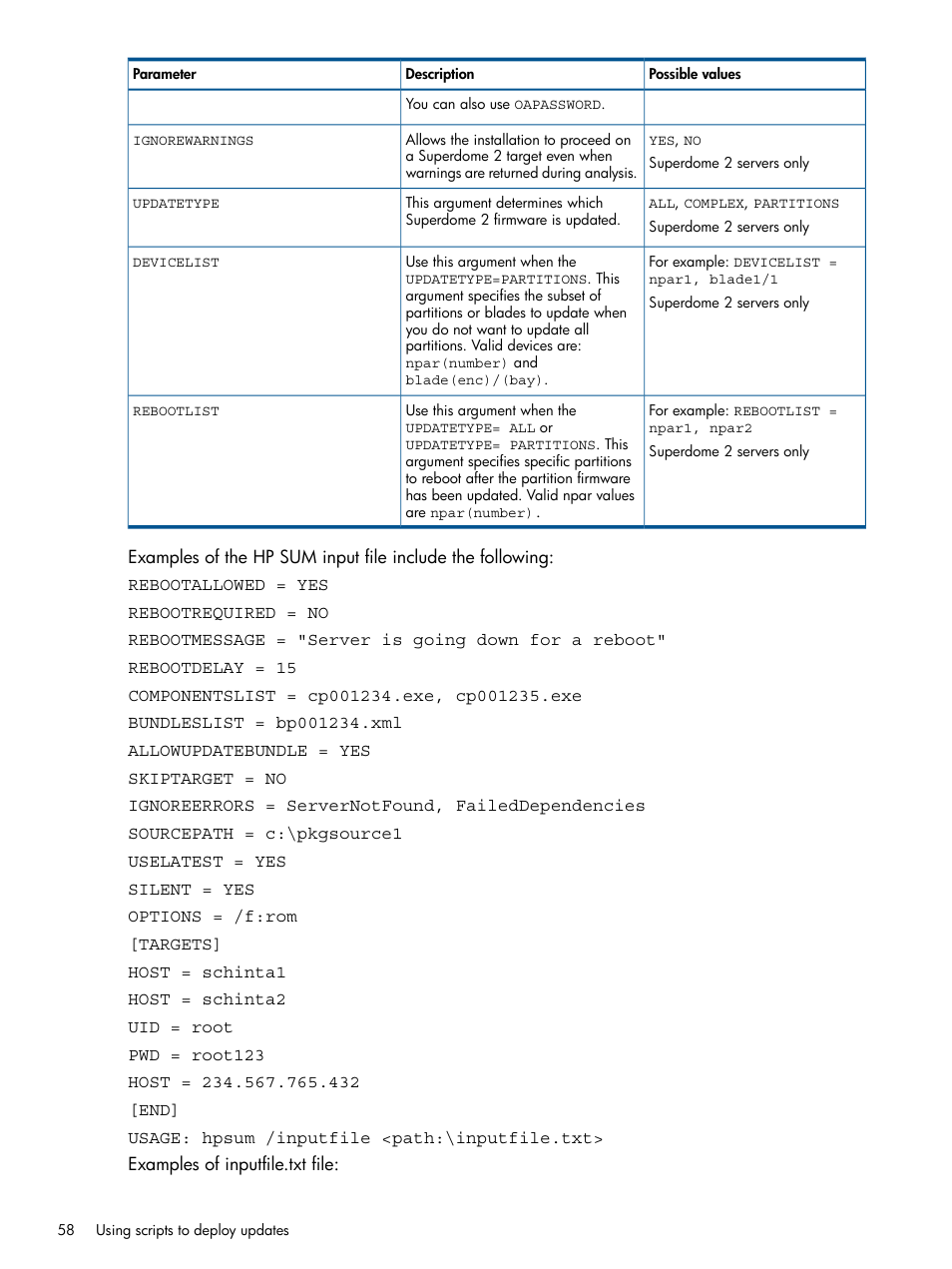 HP Smart Update Manager (User Guide) User Manual | Page 58 / 85