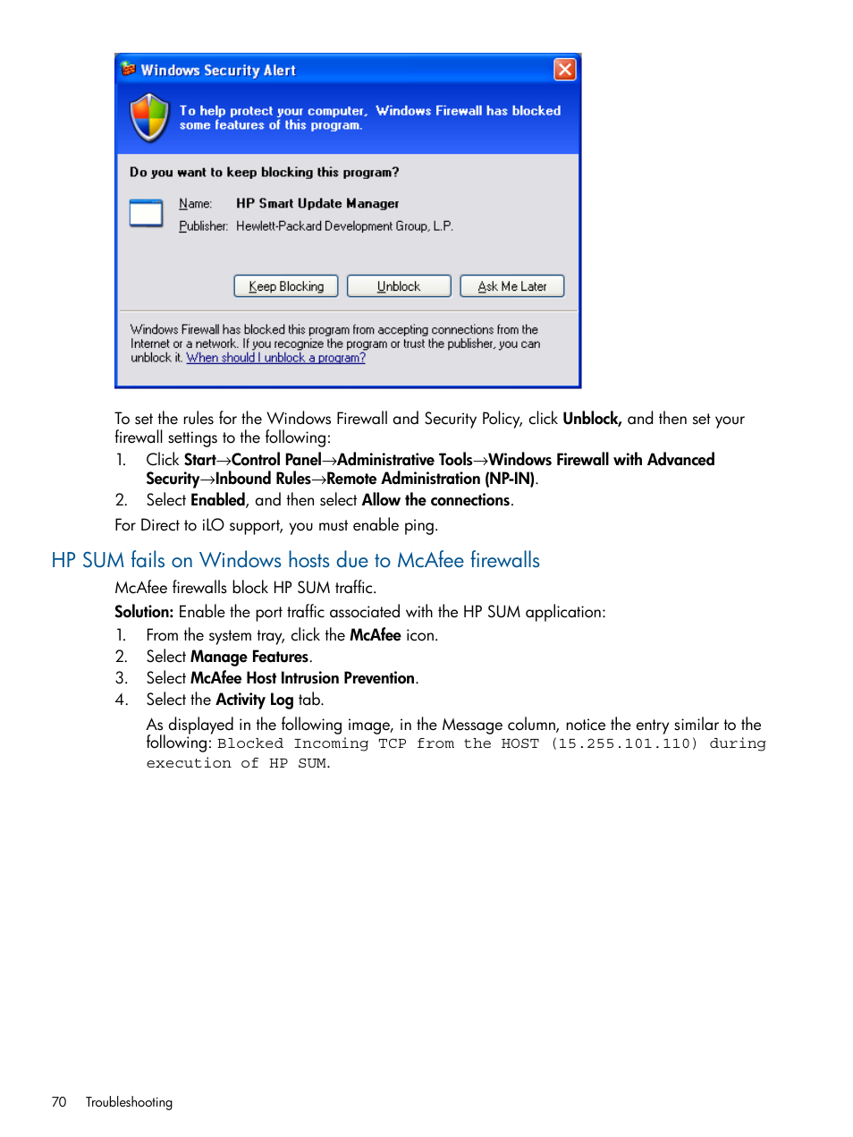 HP Smart Update Manager (User Guide) User Manual | Page 70 / 85