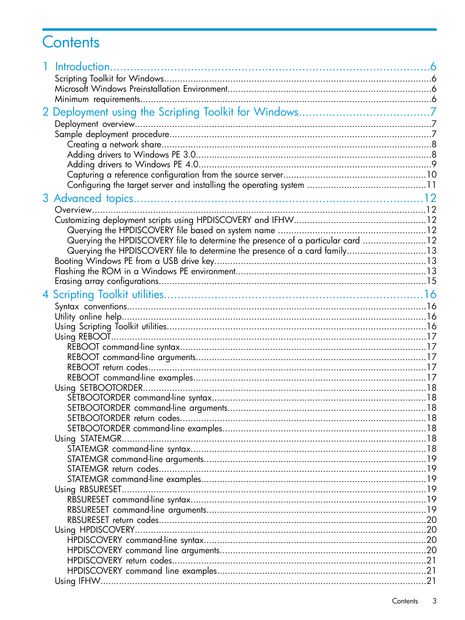 HP Scripting Toolkit for Windows 9.50 User Manual | Page 3 / 62