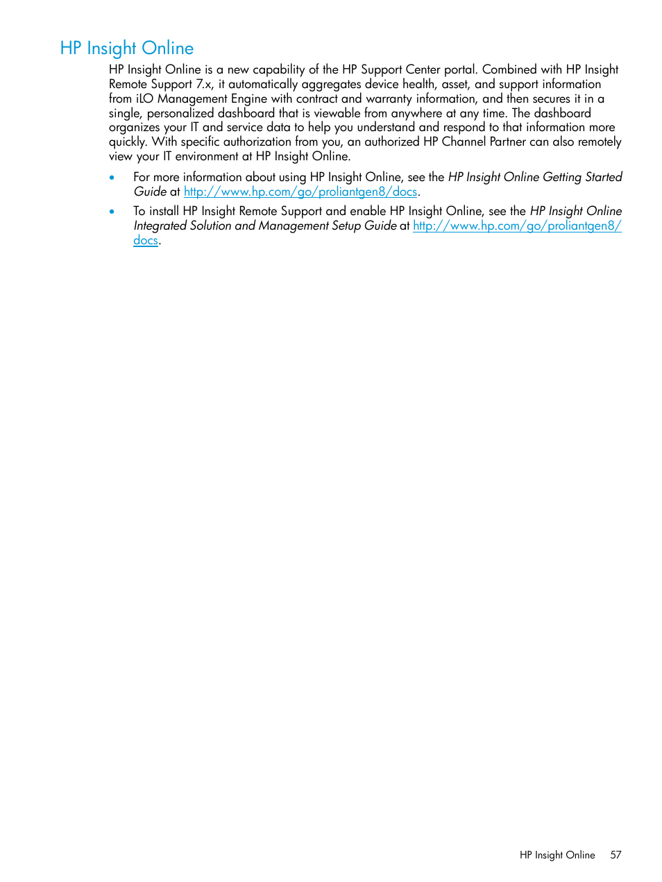 Hp insight online | HP Scripting Toolkit for Windows 9.50 User Manual | Page 57 / 62