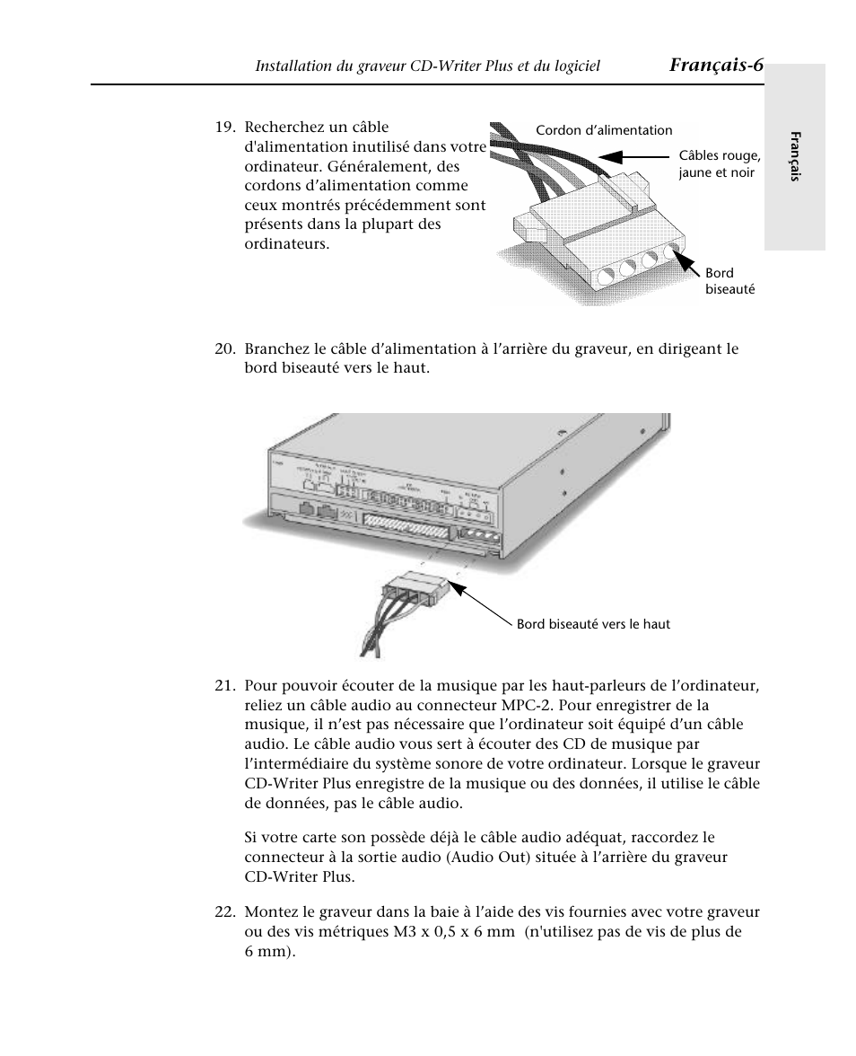 Français-6 | HP Graveur de CD interne HP CD-Writer Plus 7570i User Manual | Page 14 / 46